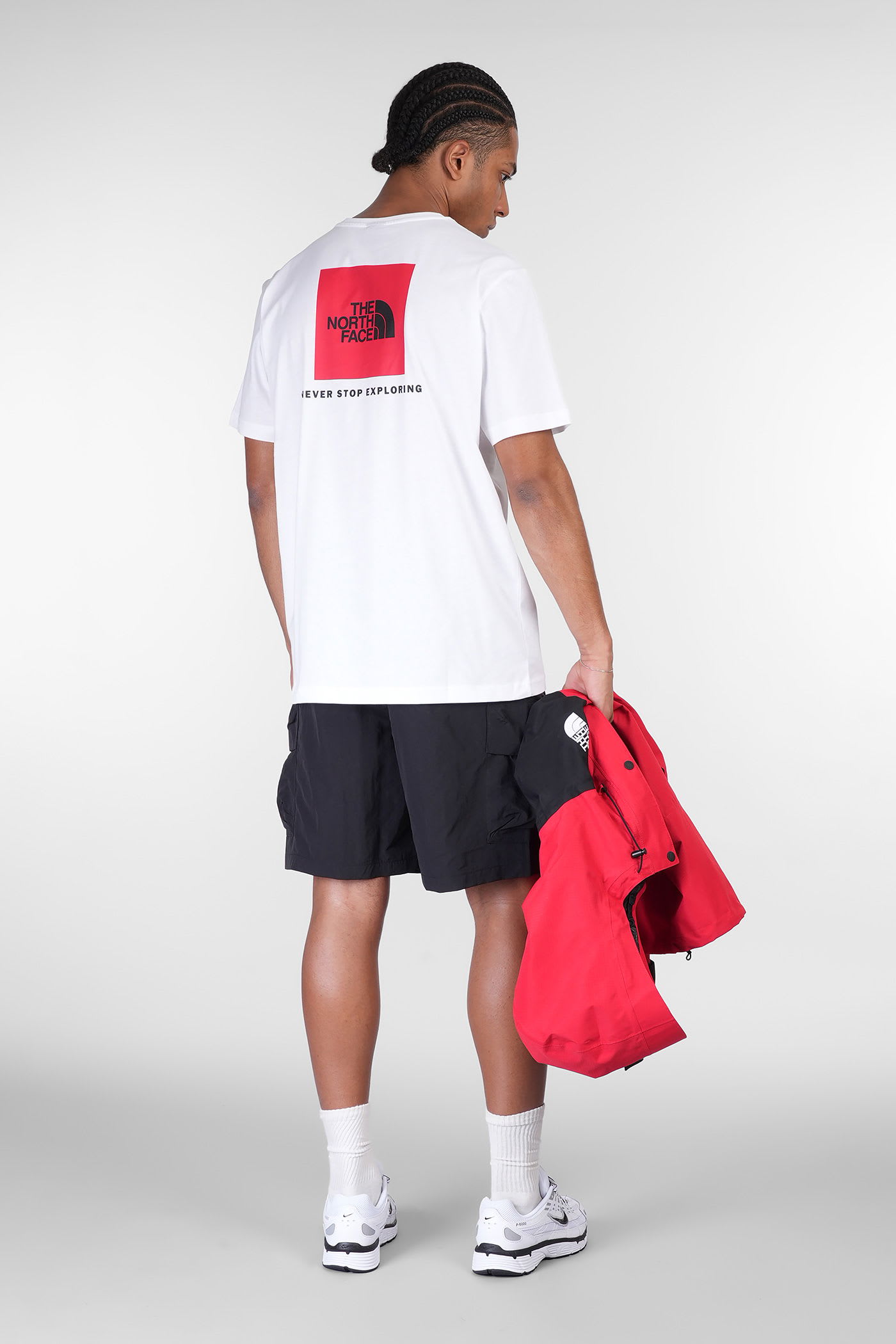 THE NORTH FACE SS BOX NSE TEE T-SHIRT IN WHITE COTTON