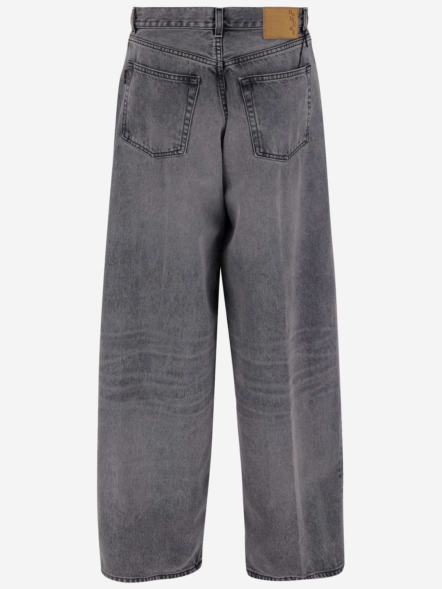 Haikure Wide-leg Mid-rise Jeans In Gray