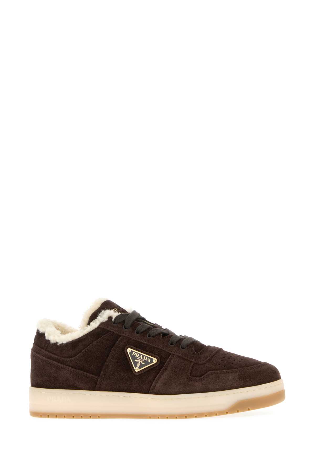 Prada Downtown Low-top Sneakers In Brown