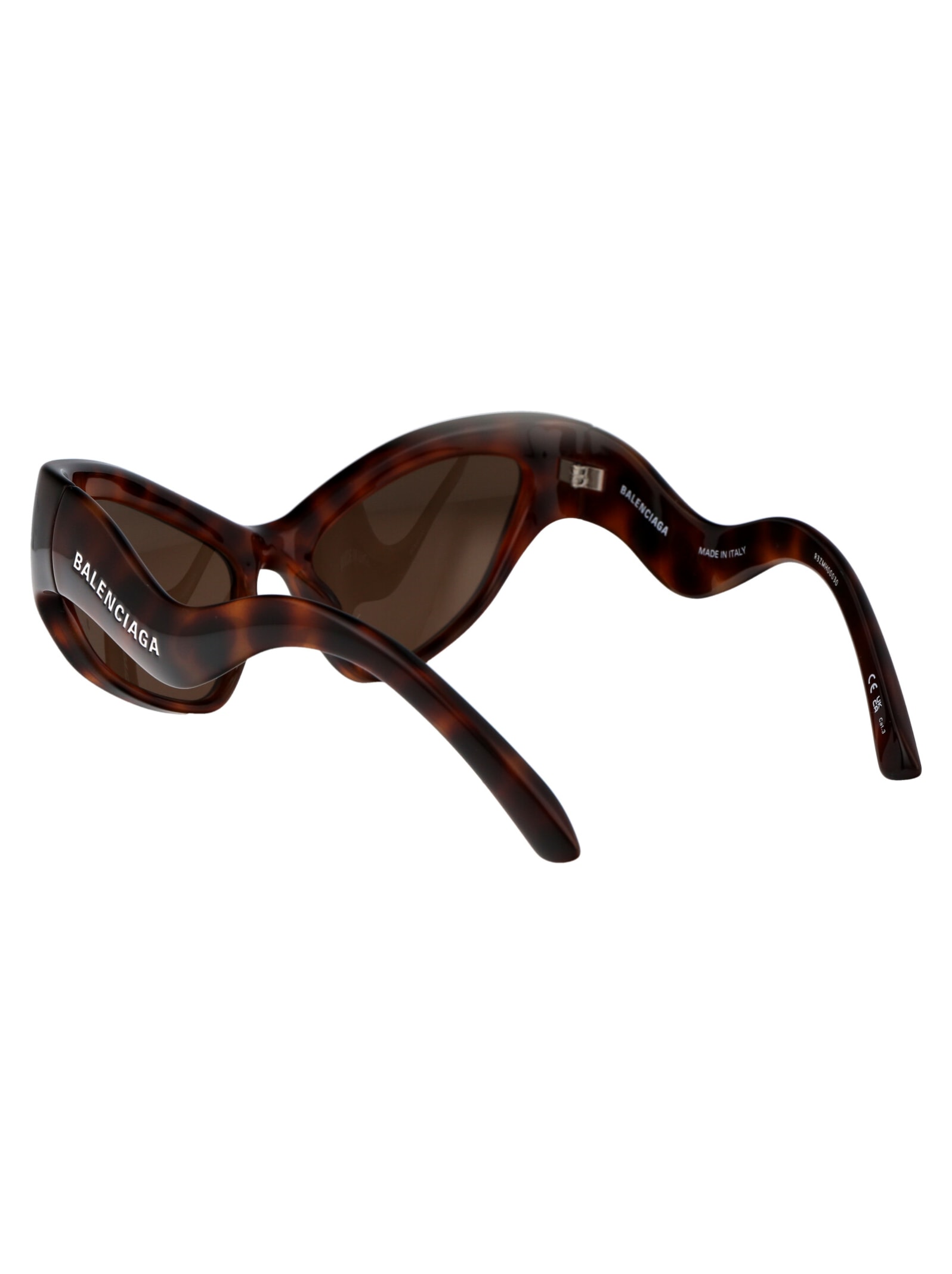 Balenciaga Acetate Havana Sunglasses In 002 Havana Havana Brown