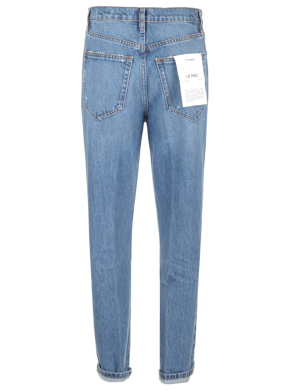 Shop Frame Le Mec Boyfriend Jeans In Blue