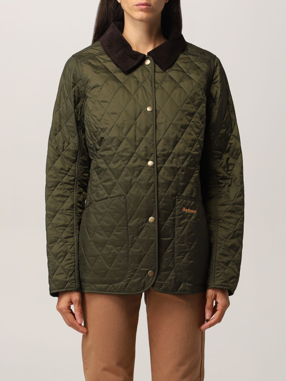Barbour Jacket Quilted Annandal With Velvet Collar