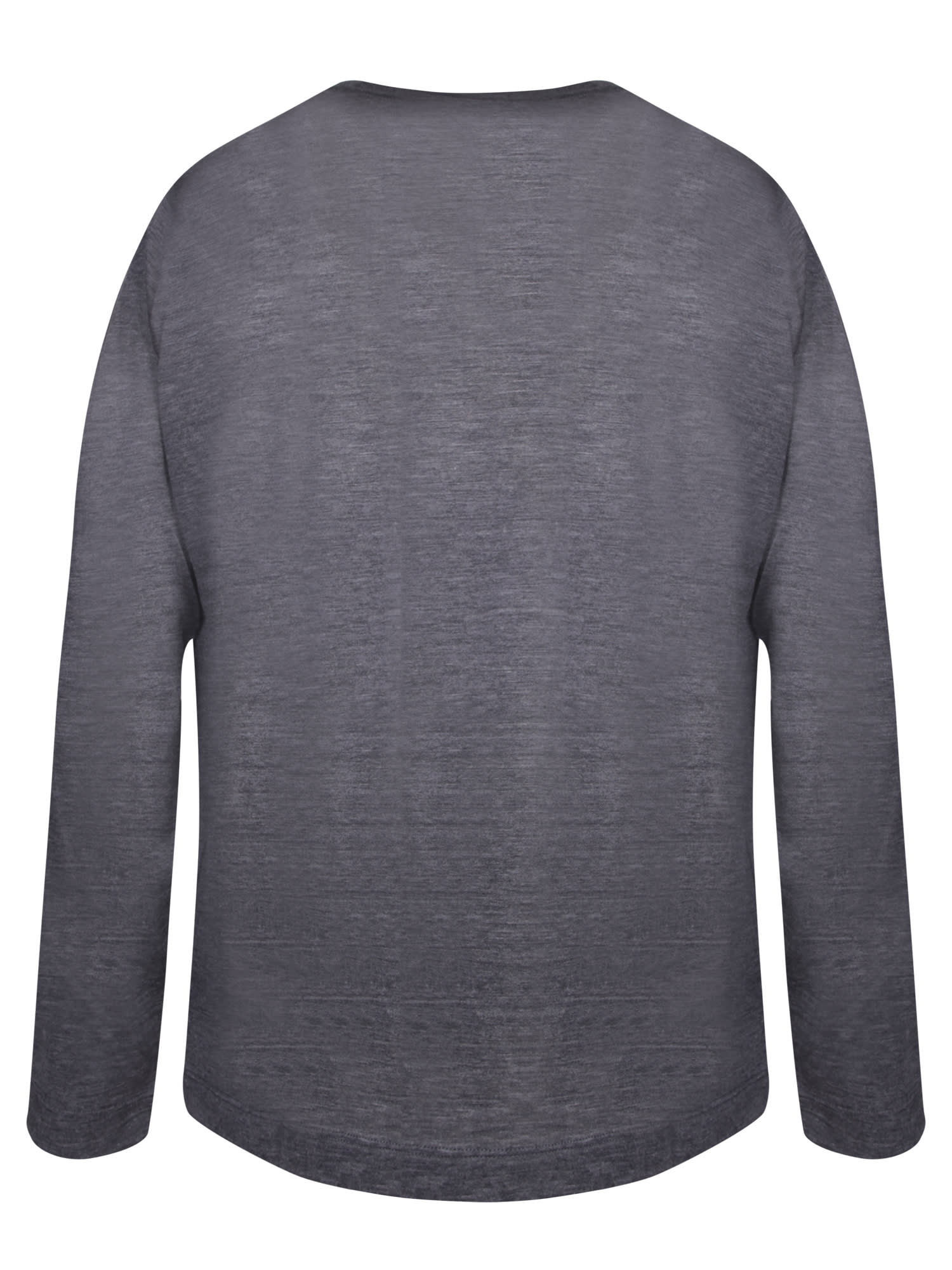 Shop Zanone Dark Grey Slim Long Sleeve T-shirt In Brown