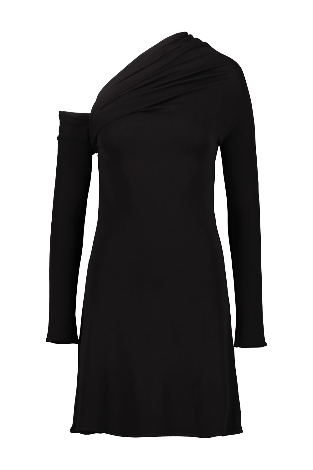 COURRÈGES DRESS TWIST ONE SLEEVE CREPE JERSEY 