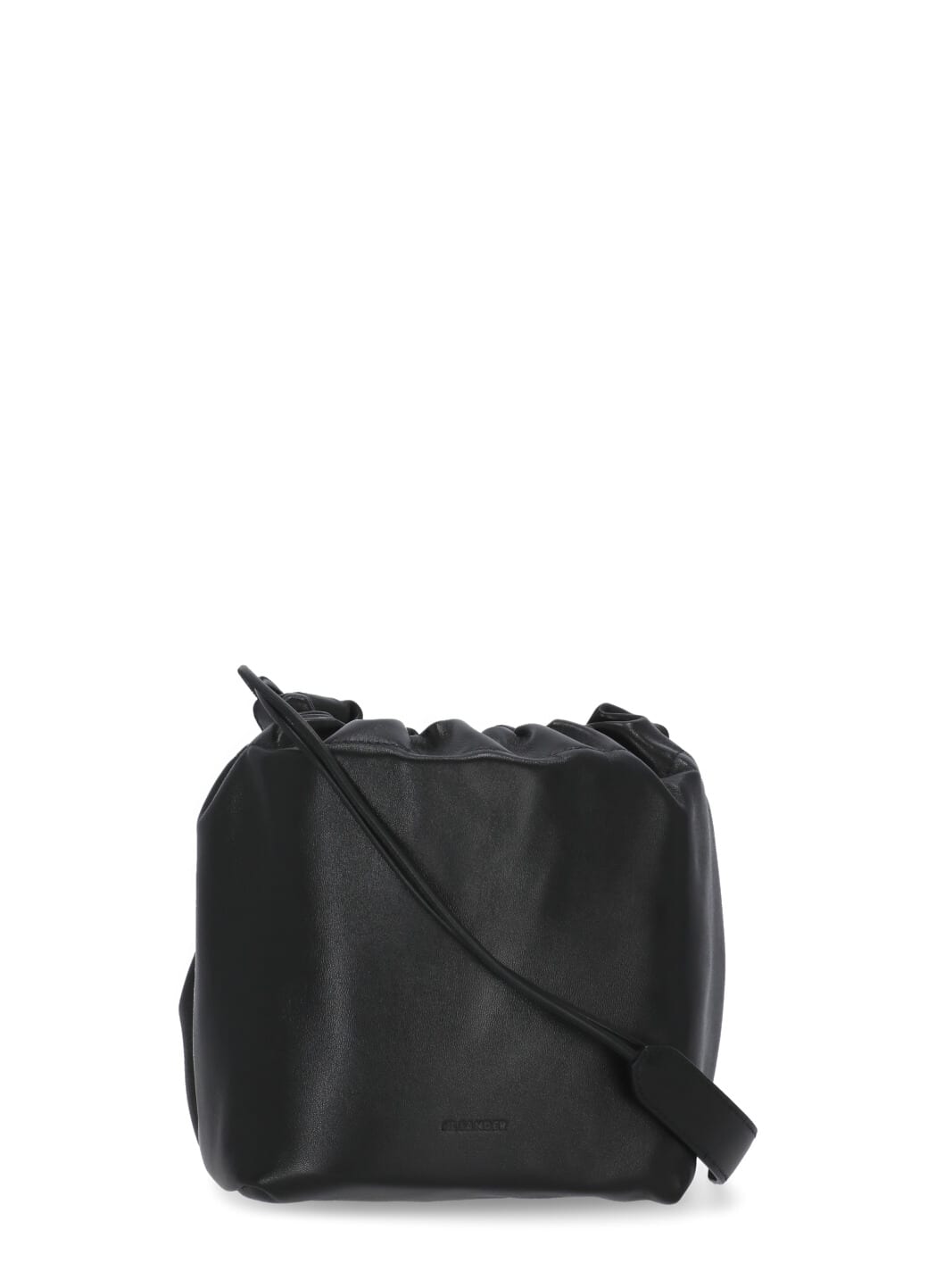 Jil Sander Nappa Leather Dumpling Shoulder Bag in Black