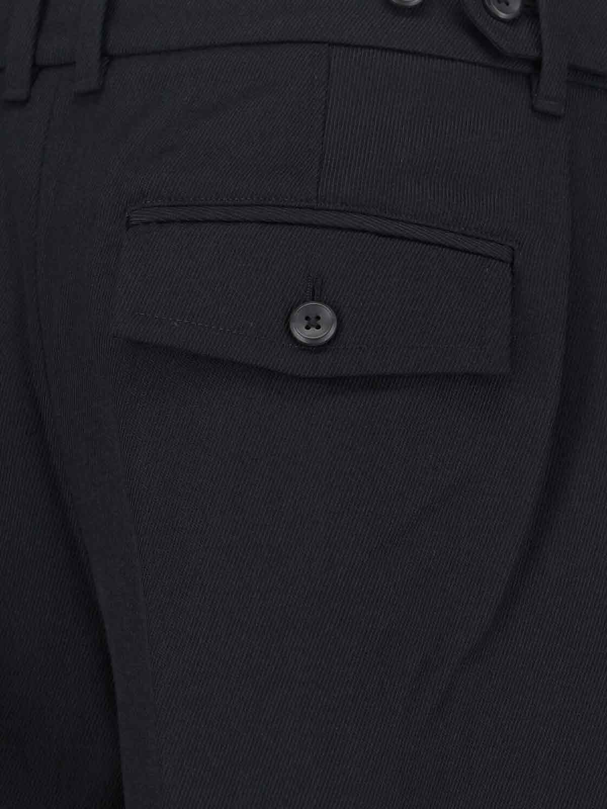 Calvin Klein Wool Blend Pants In Black