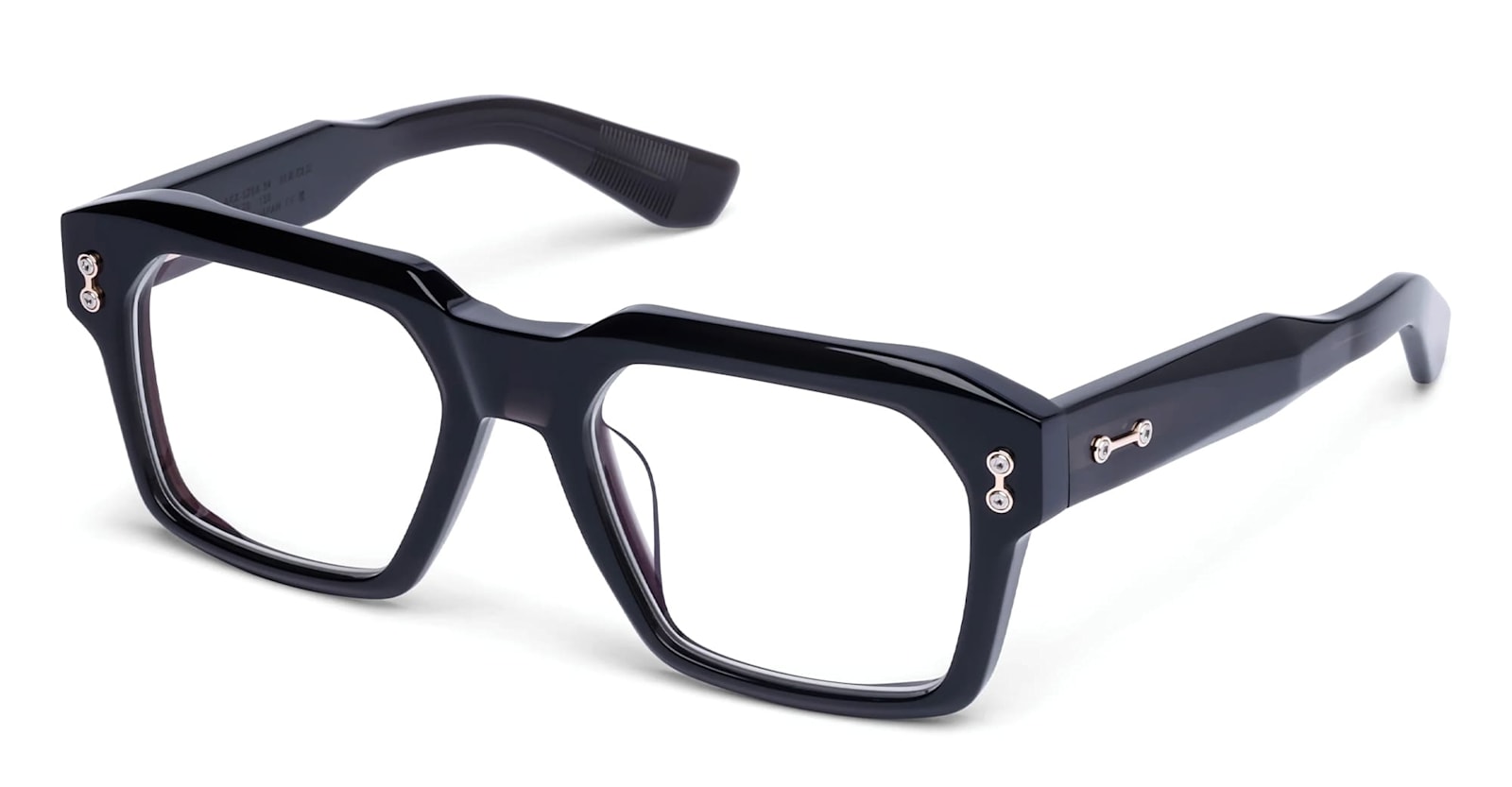 Akoni Pegasus - Crystal Black / 12k Gold Rx Glasses In Black