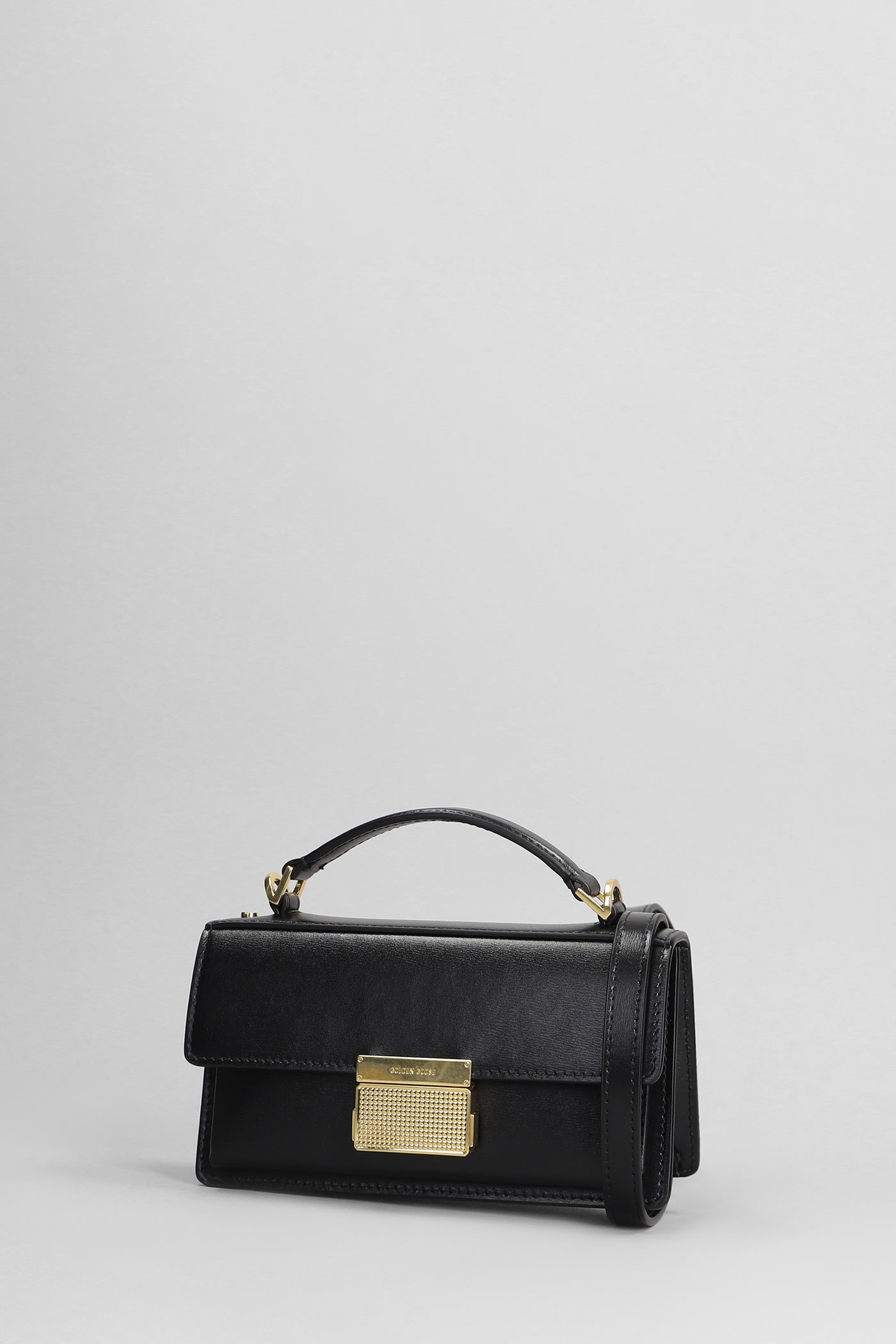 Shop Golden Goose Venezia Shoulder Bag In Black Leather