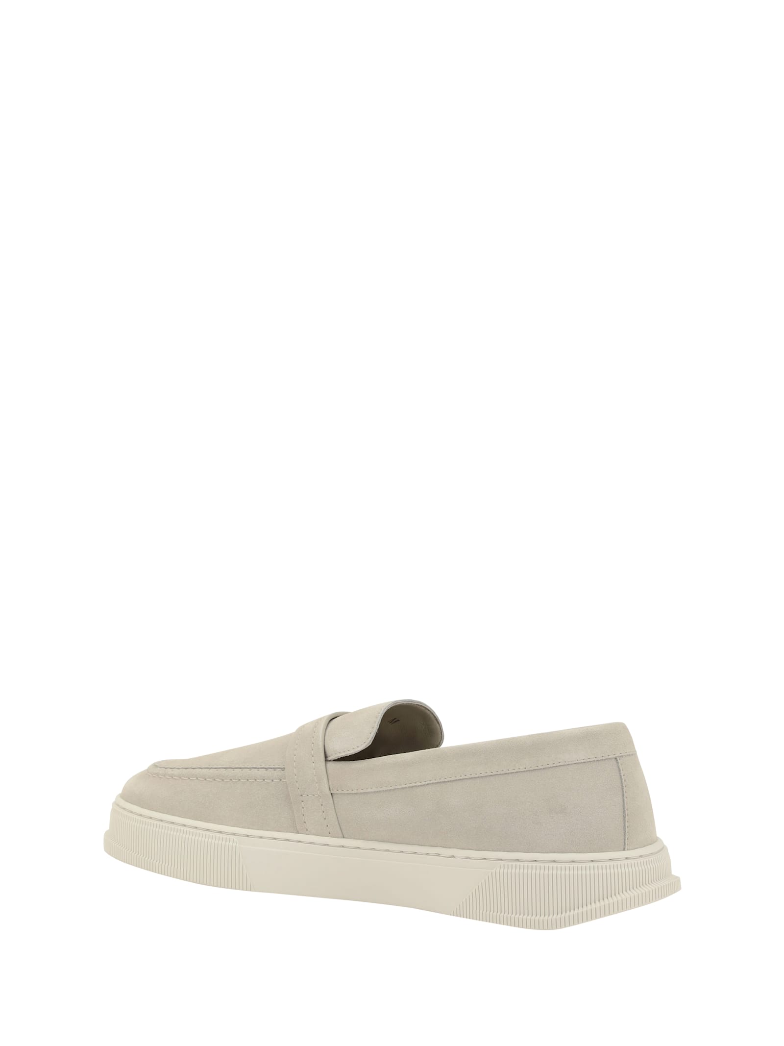 Ferragamo Men Gancini Loafers In Beige/khaki
