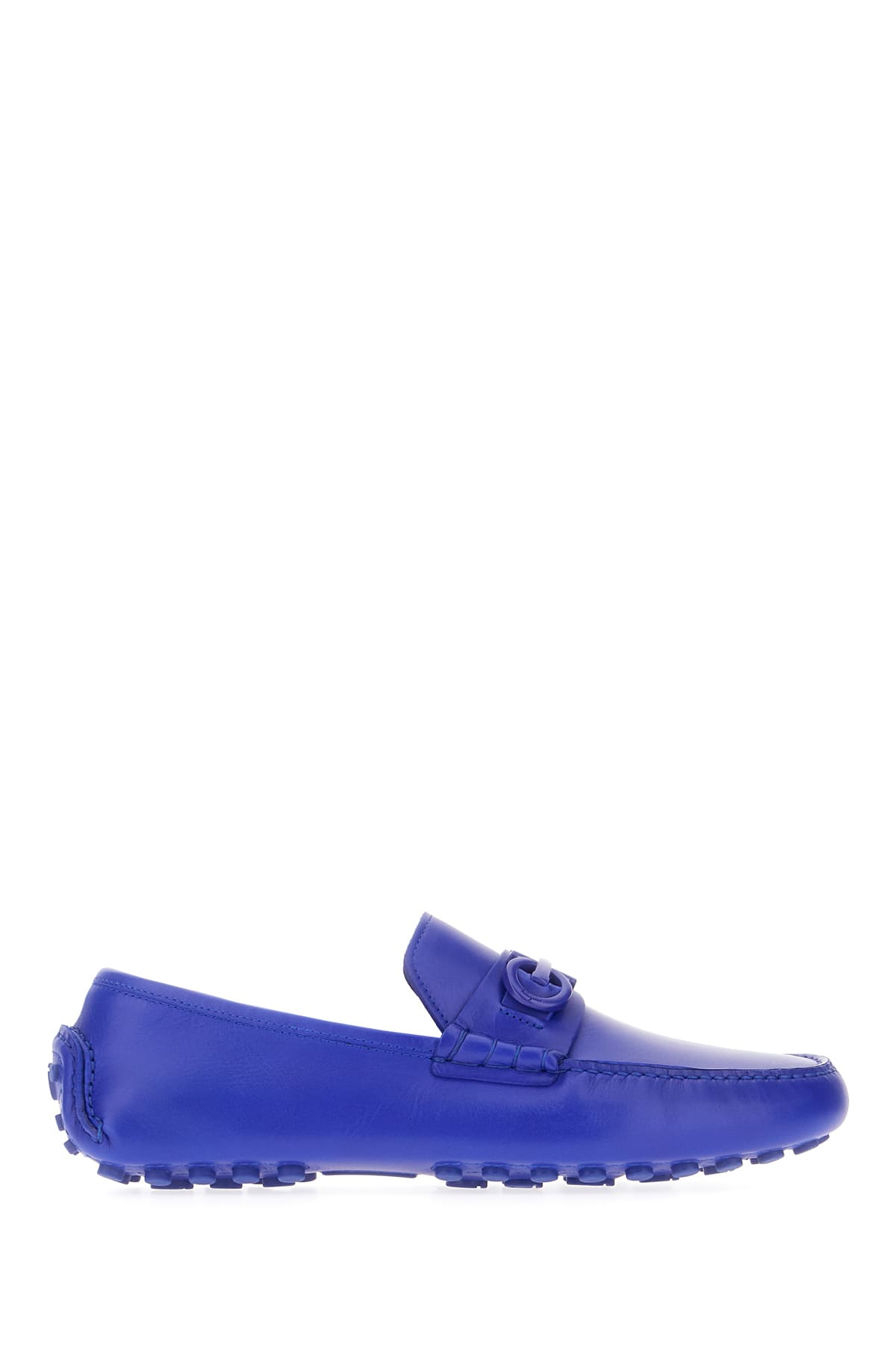 Ferragamo Electric Blue Leather Grazioso Loafers In Lapis
