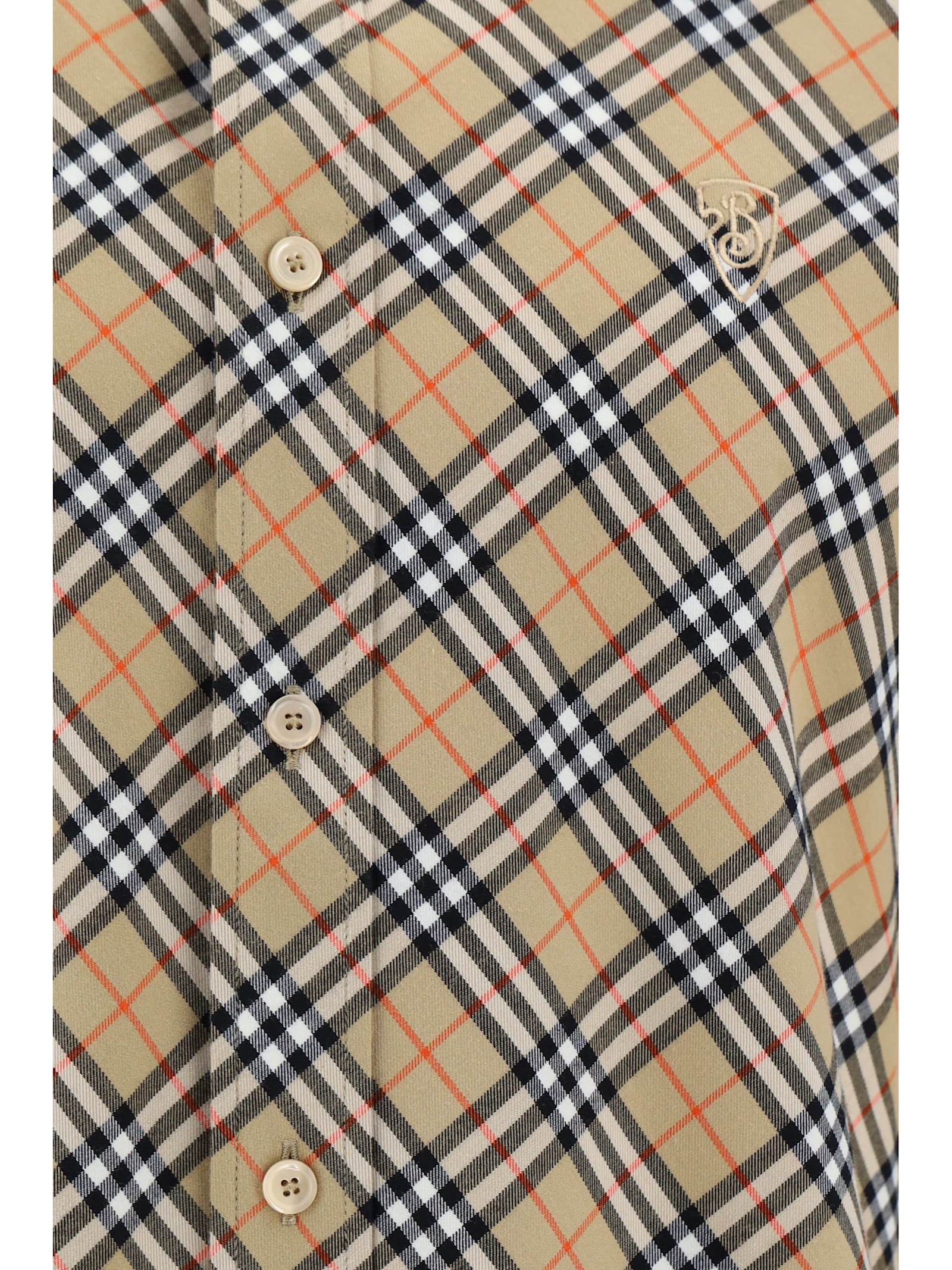 Shop Burberry Casual Shirts In Sand Ip Check