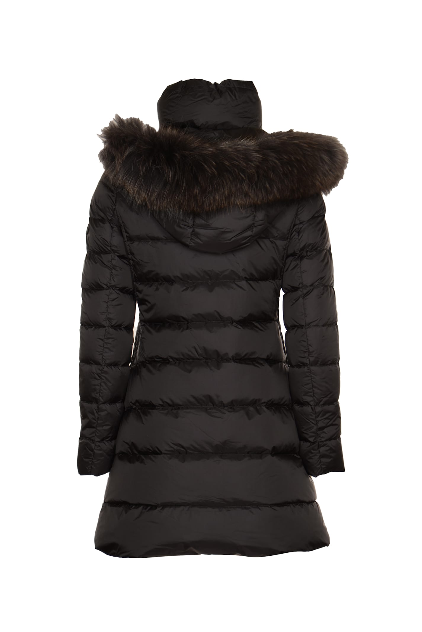 Shop Tatras Fur Detailed Padded Jacket In Black