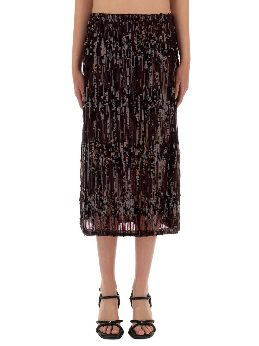 Baum Und Pferdgarten Midi Skirt Jaino In Brown
