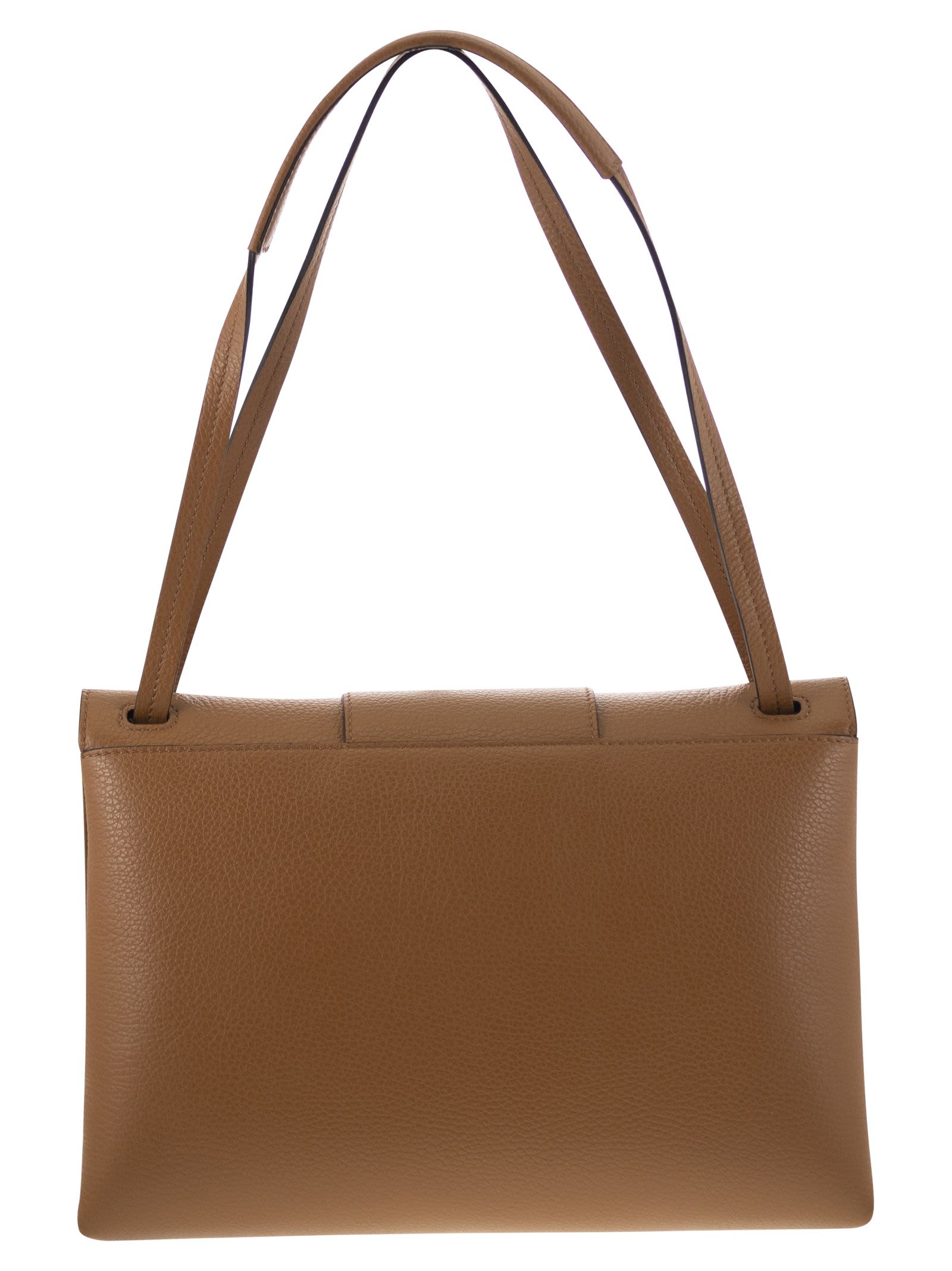 Shop Hogan H-bag Leather Shoulder Bag In Cognac