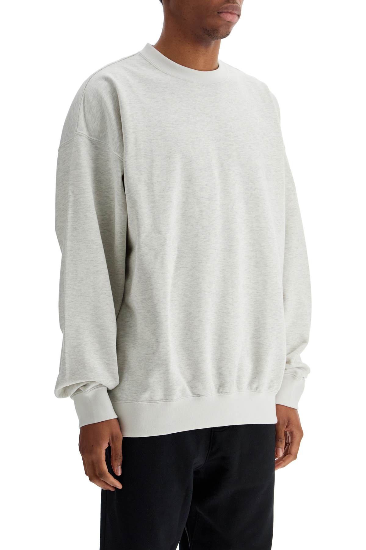 Y-3 Light Grey Soft Cotton And Polyester Sweatshirt In Grey (grey)