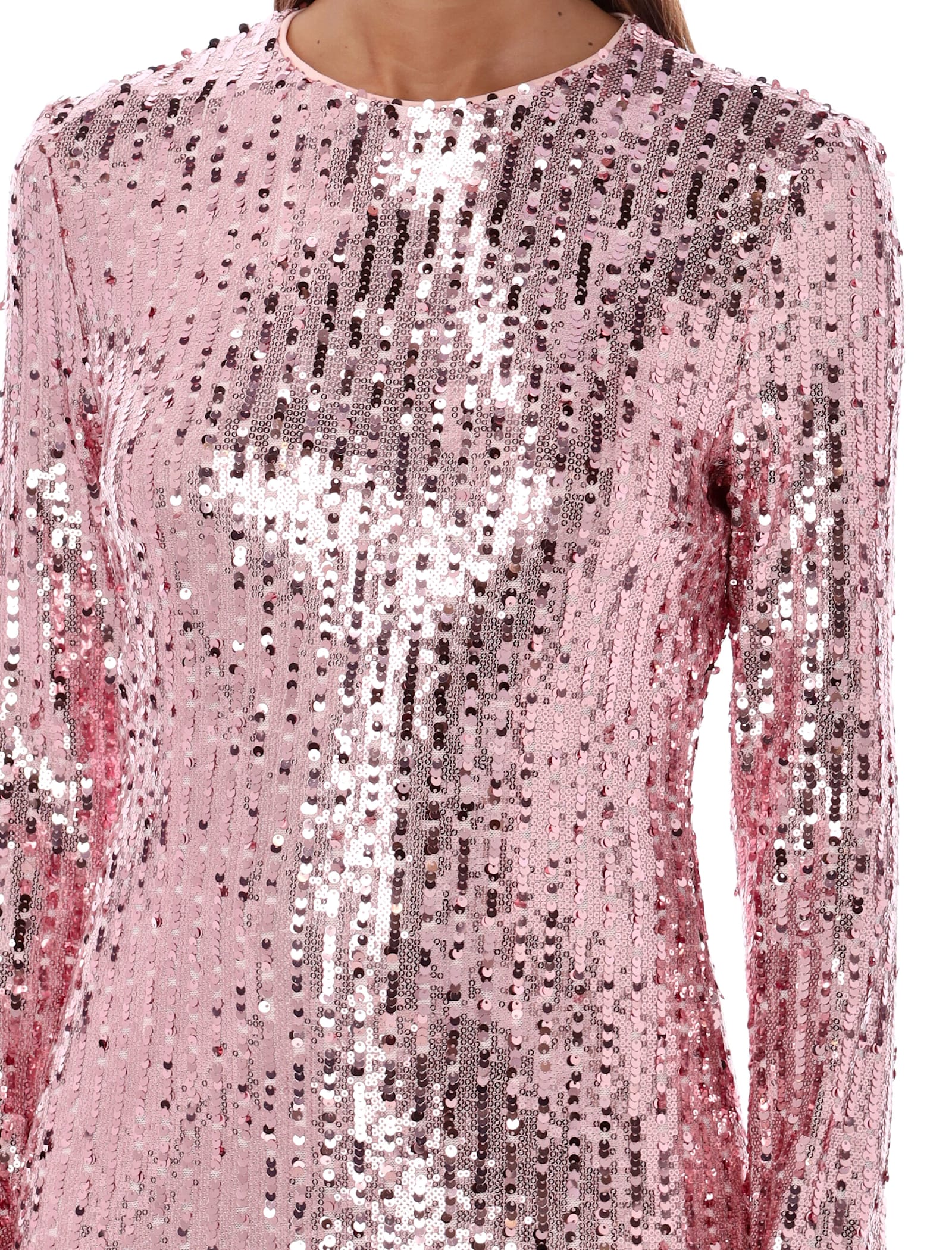 Shop Rotate Birger Christensen Sequins Mini Dress In Pink