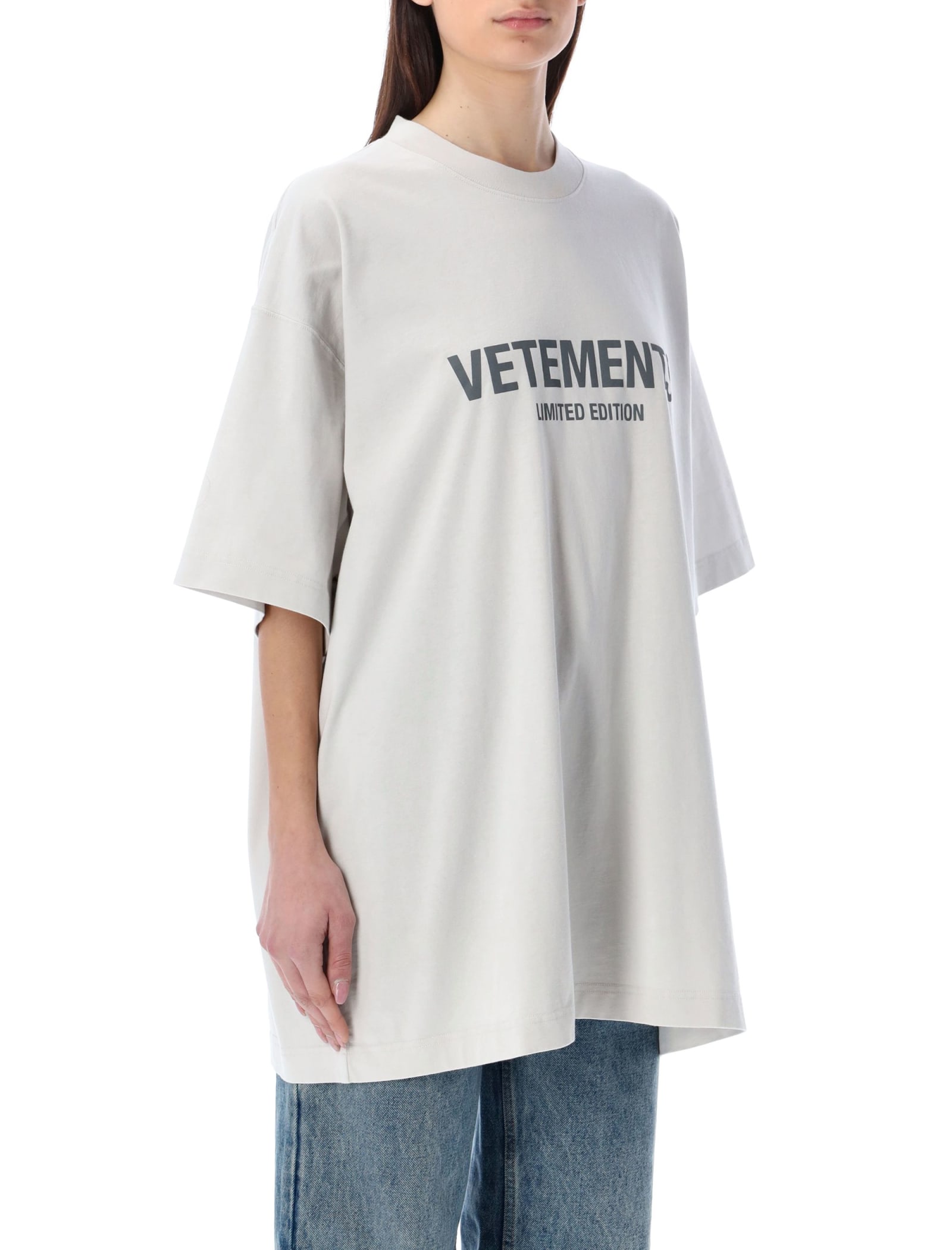 Vetements Logo Limited Edition T-shirt In Dirty White | ModeSens
