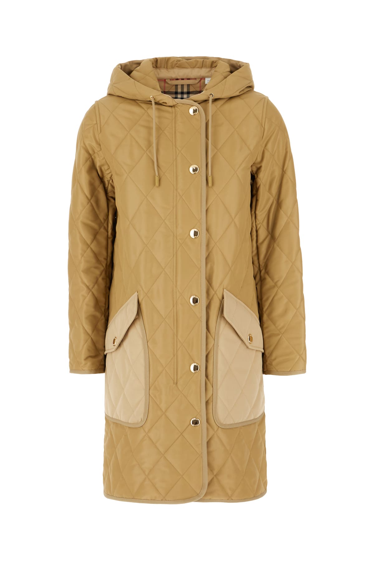 Burberry Beige Nylon Padded Jacket In Archive Beige