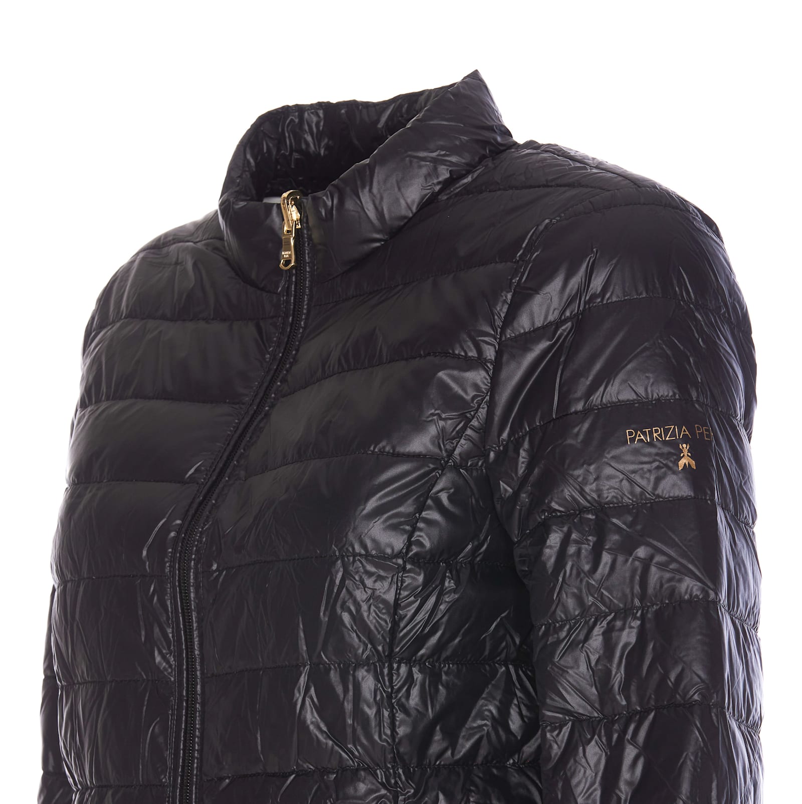 Shop Patrizia Pepe Light Down Jacket In Black