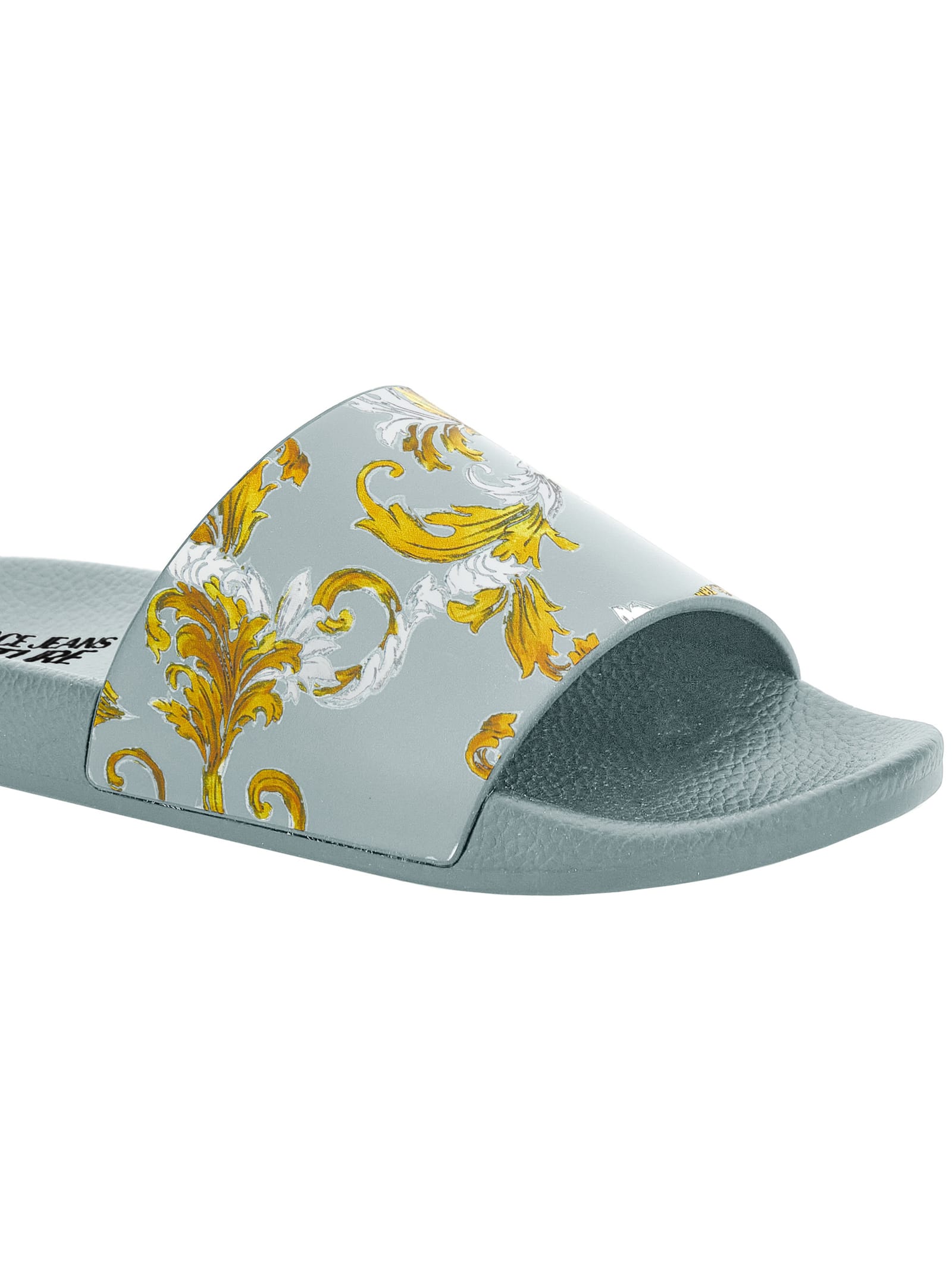 Versace Jeans Couture Barocco Pantoletten In White