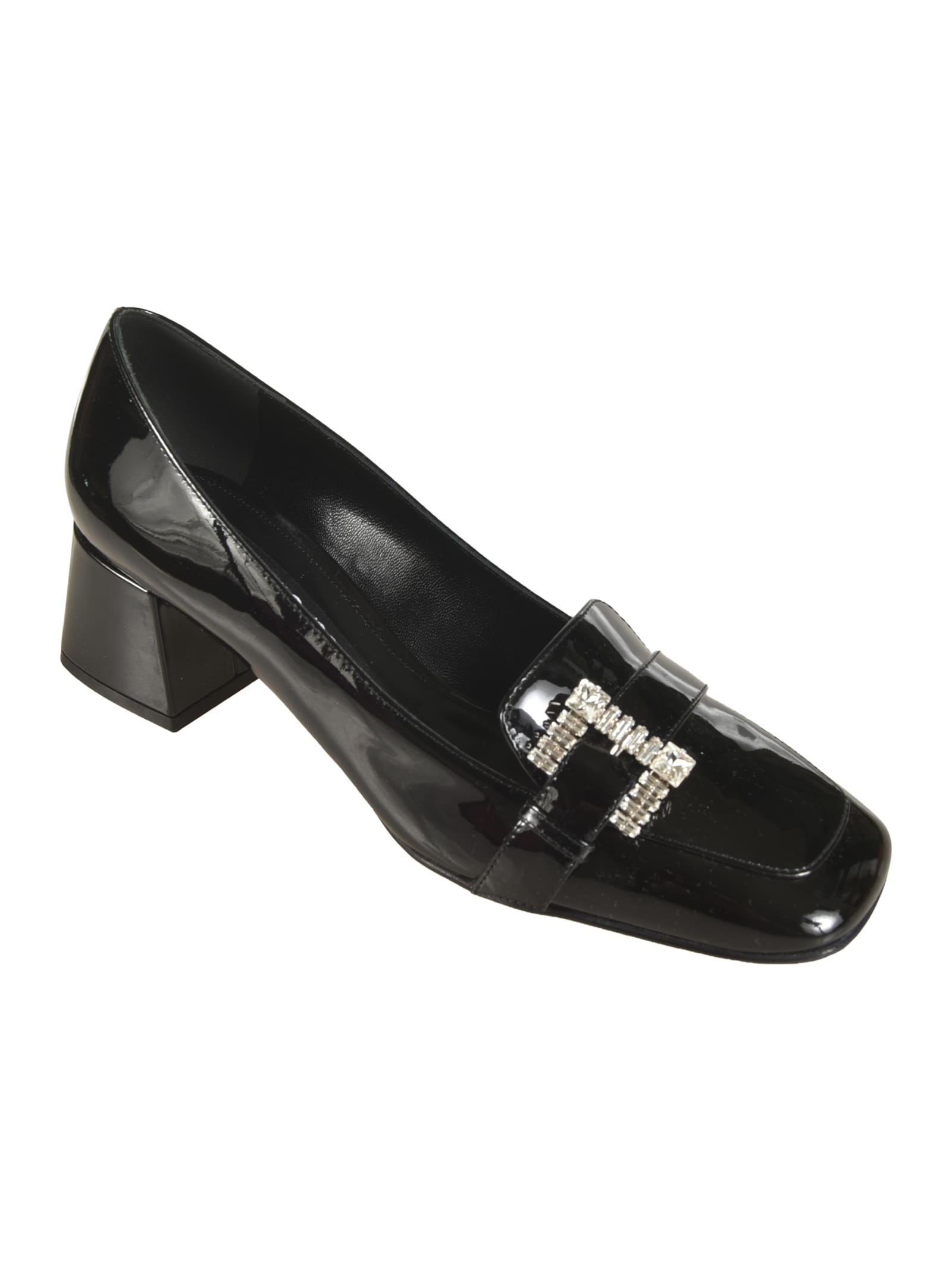 Shop Sergio Rossi Twenty Buckle Pumps In Black