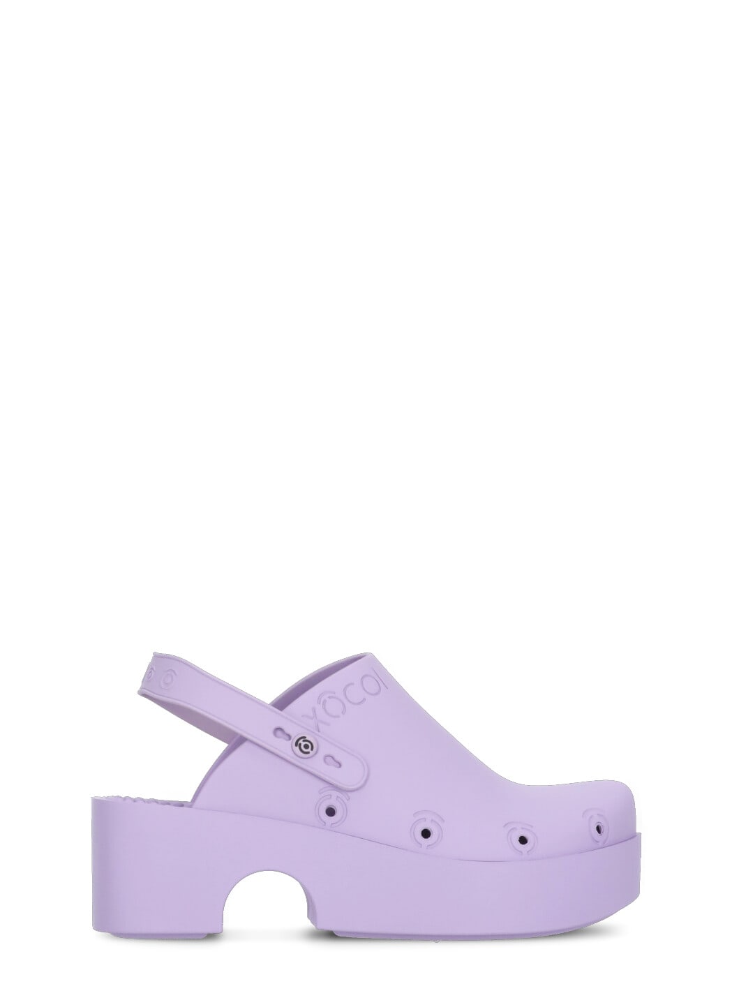 Xocoi 60mm Slingback Platform Mules In Purple