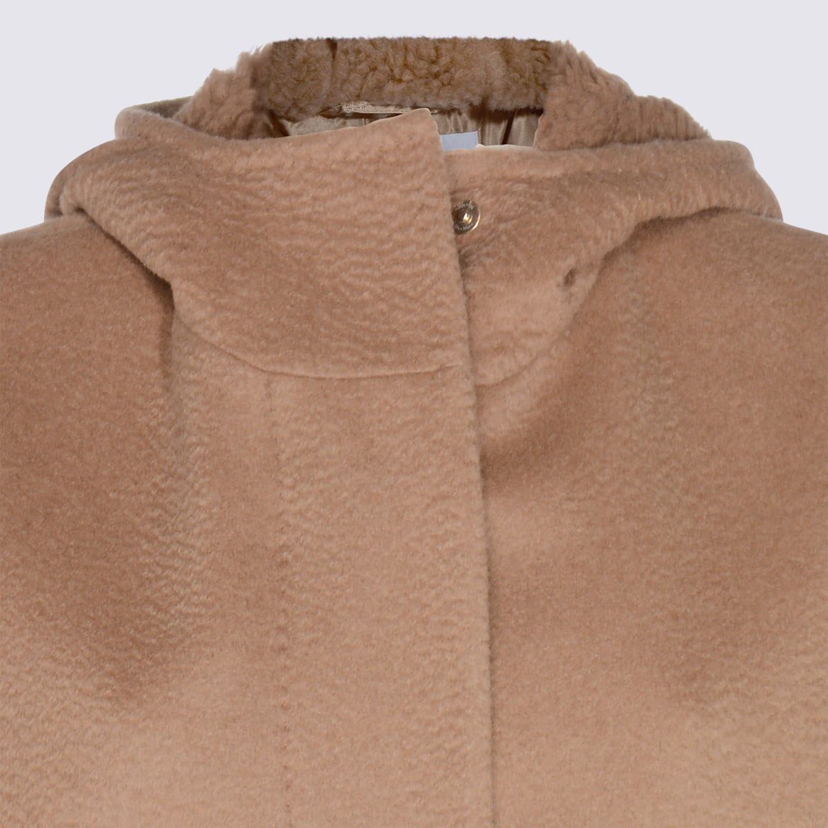 Max Mara Camel Wool Giuda Coat In Nude