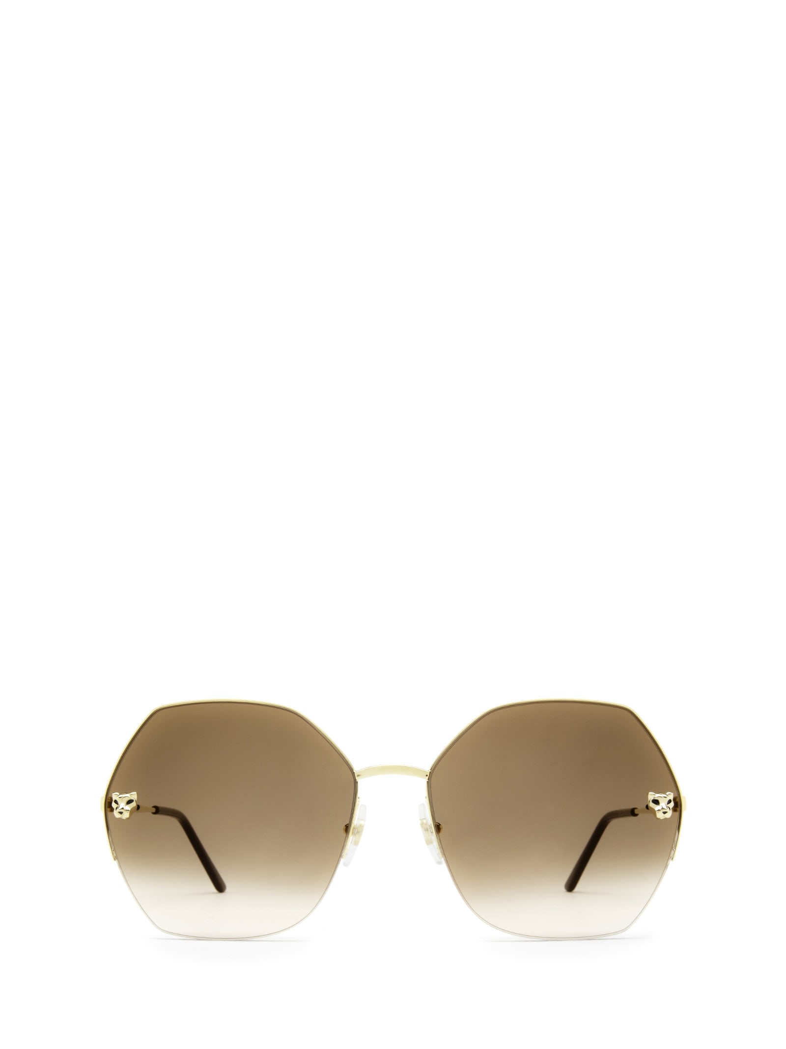 Cartier Eyewear Ct0332s Gold Sunglasses