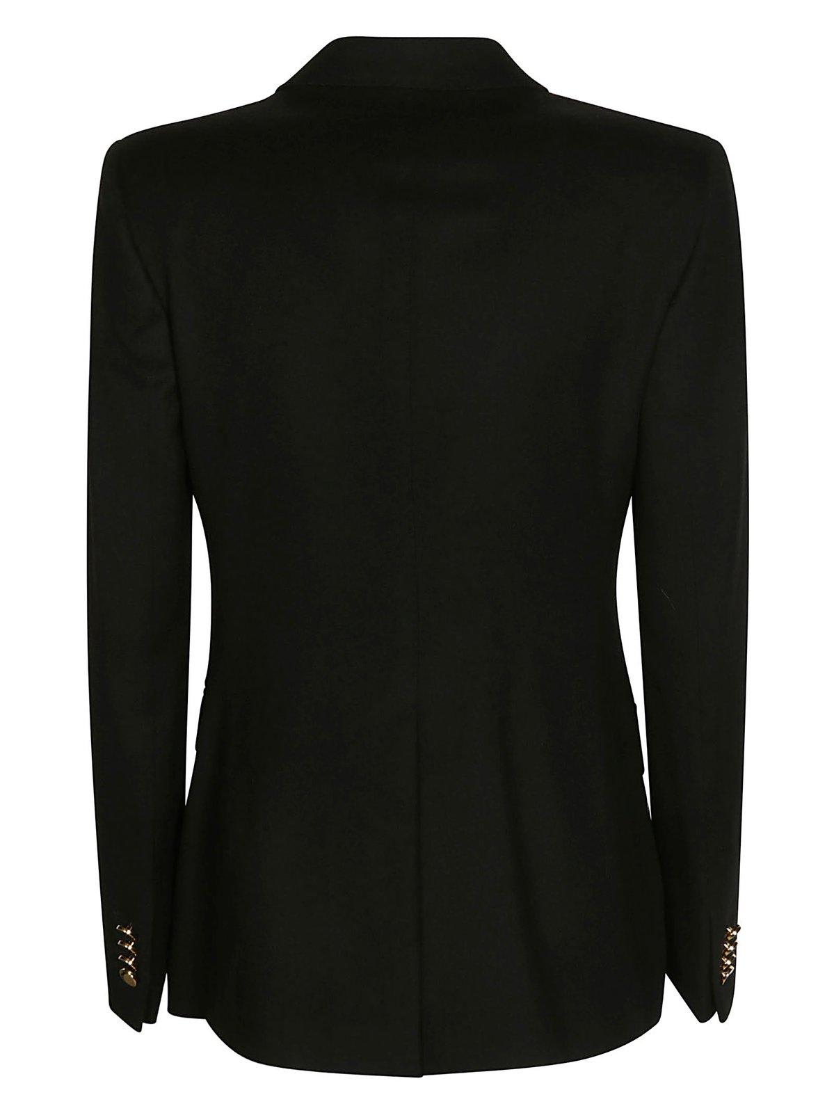 Shop Tagliatore Peak-lapels Double-breasted Blazer In Nero