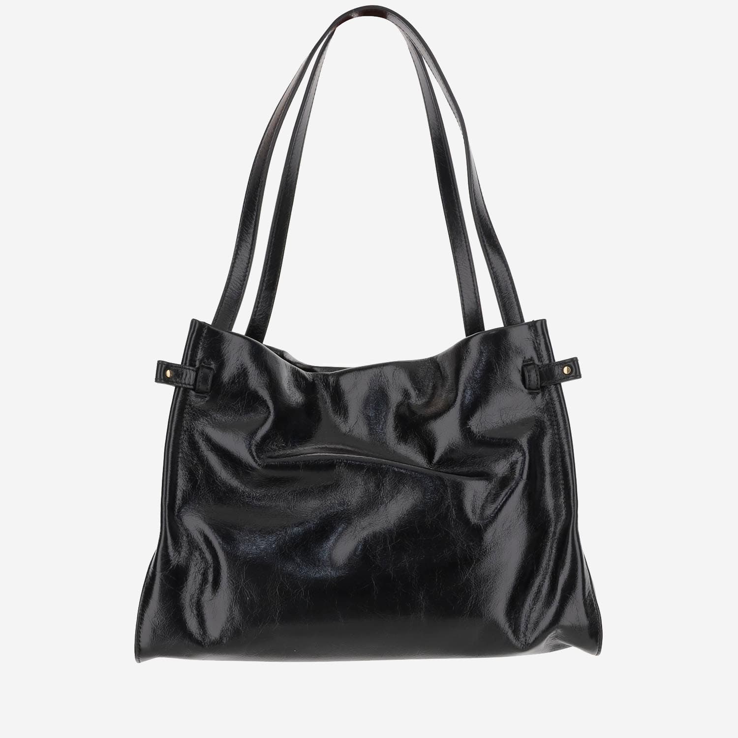 Chloé Leather Tote Bag Adorned With Charms In Black