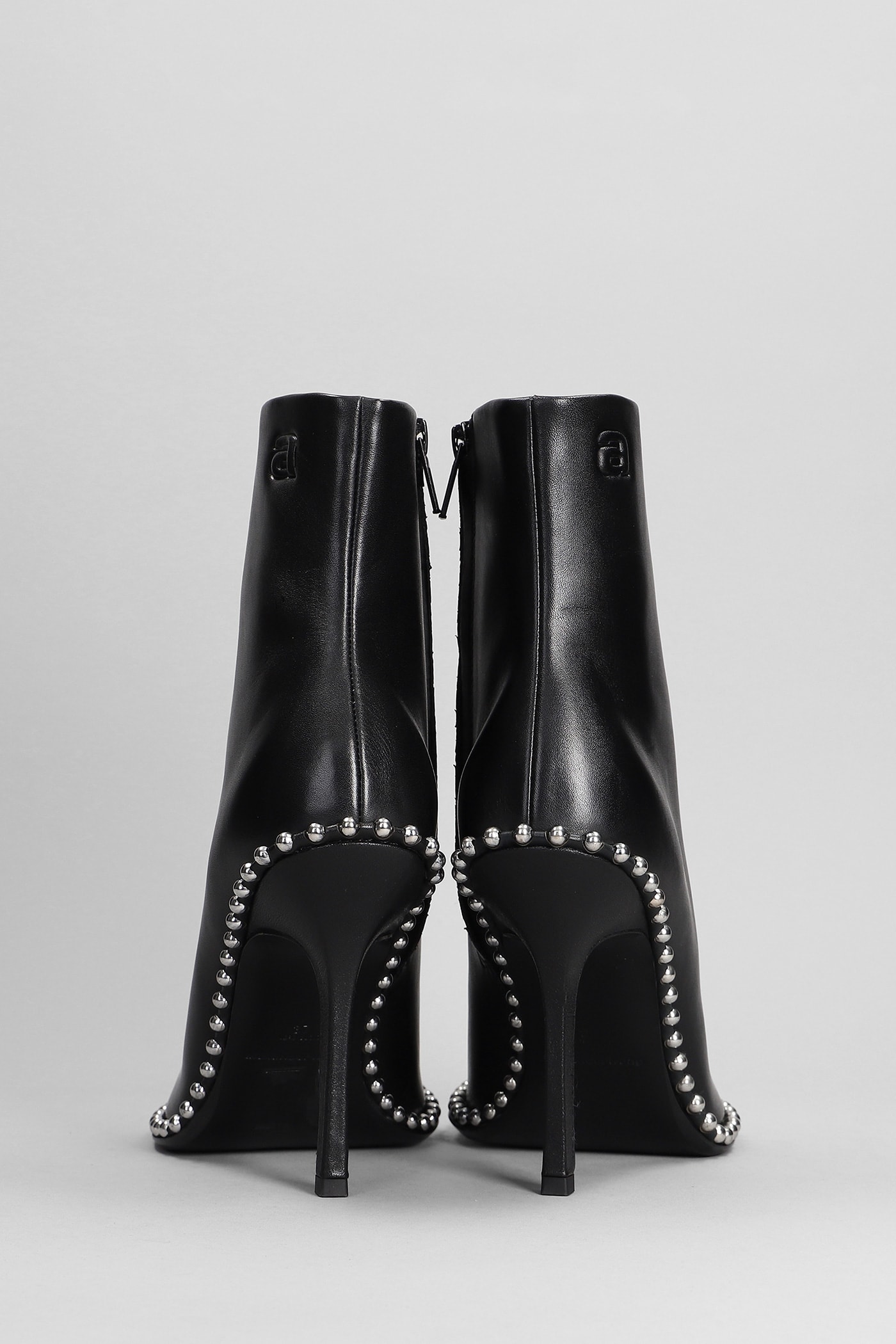 Shop Alexander Wang Nova 105 High Heels Ankle Boots In Black Leather