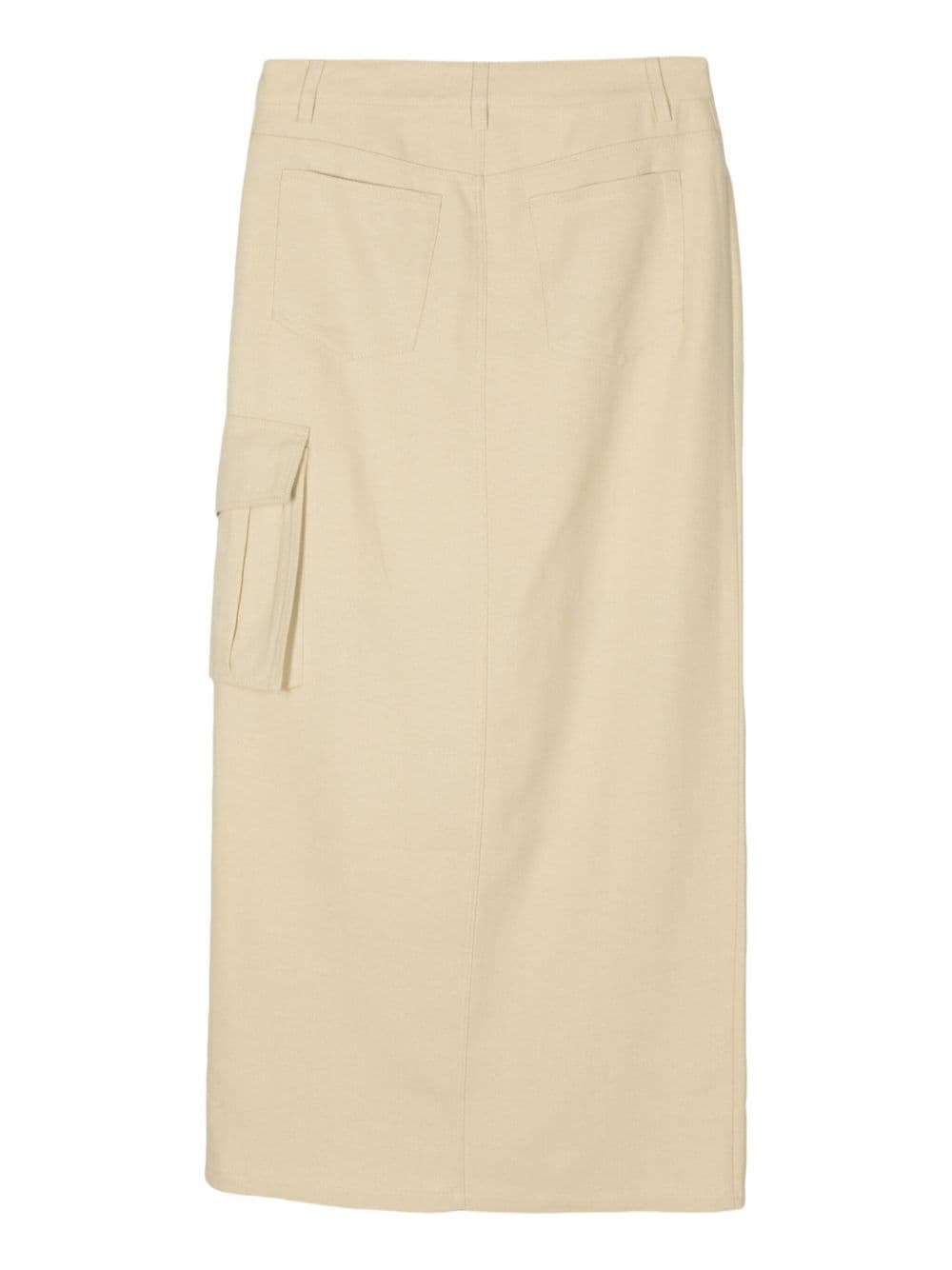 Filippa K Crepe Cargo Skirt In Brown