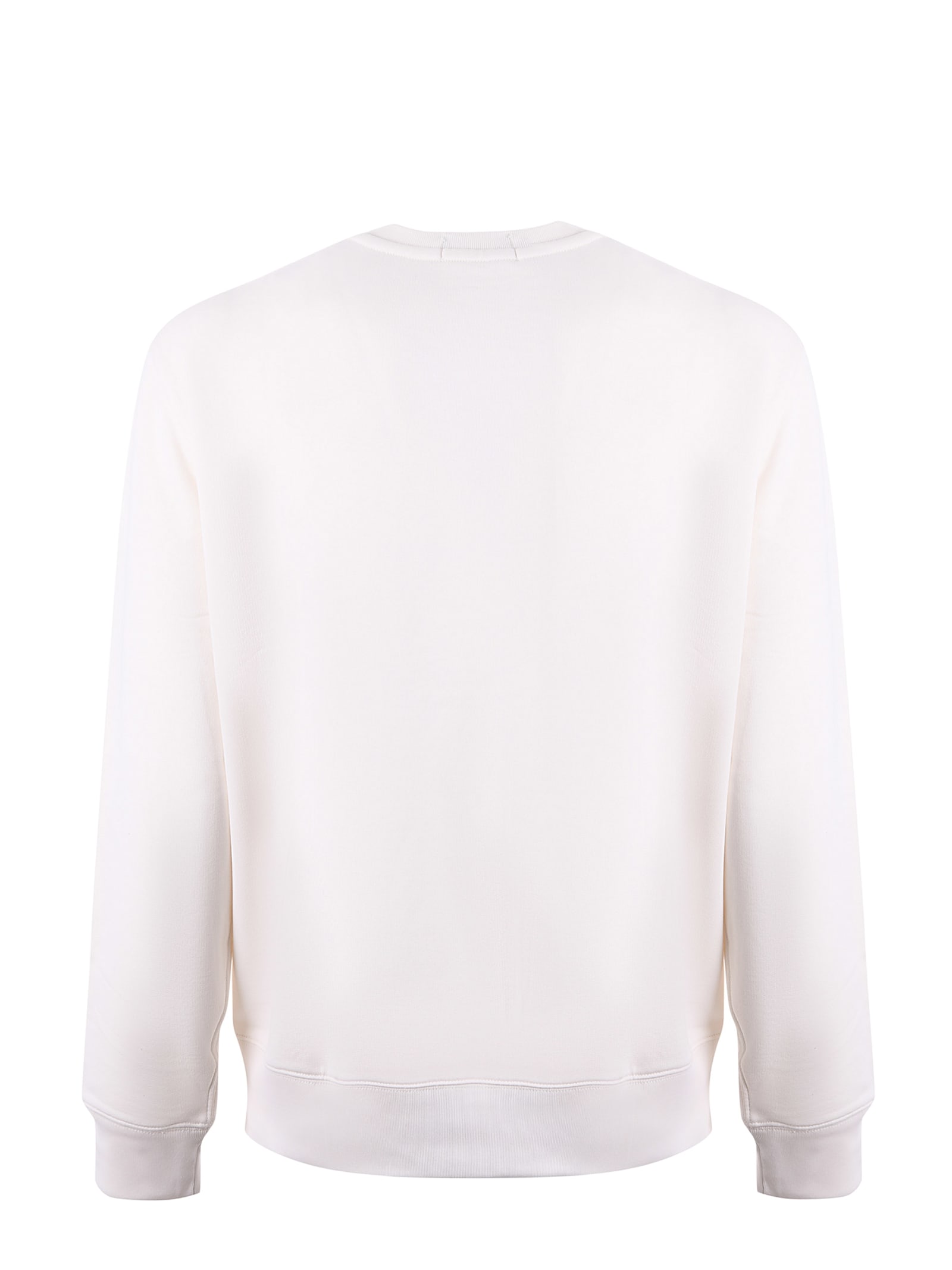 Shop Polo Ralph Lauren Cotton Blend Sweatshirt In Bianco Latte