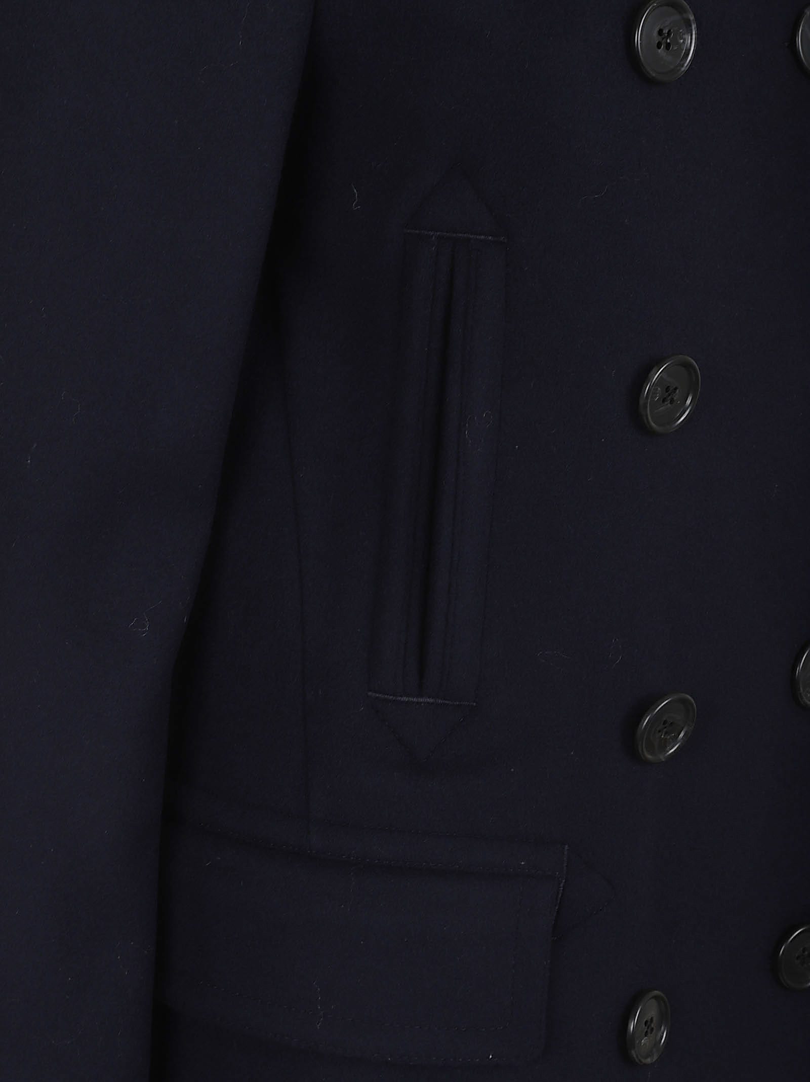 Polo Ralph Lauren Double-breasted Coat Notched Lapels In Blue