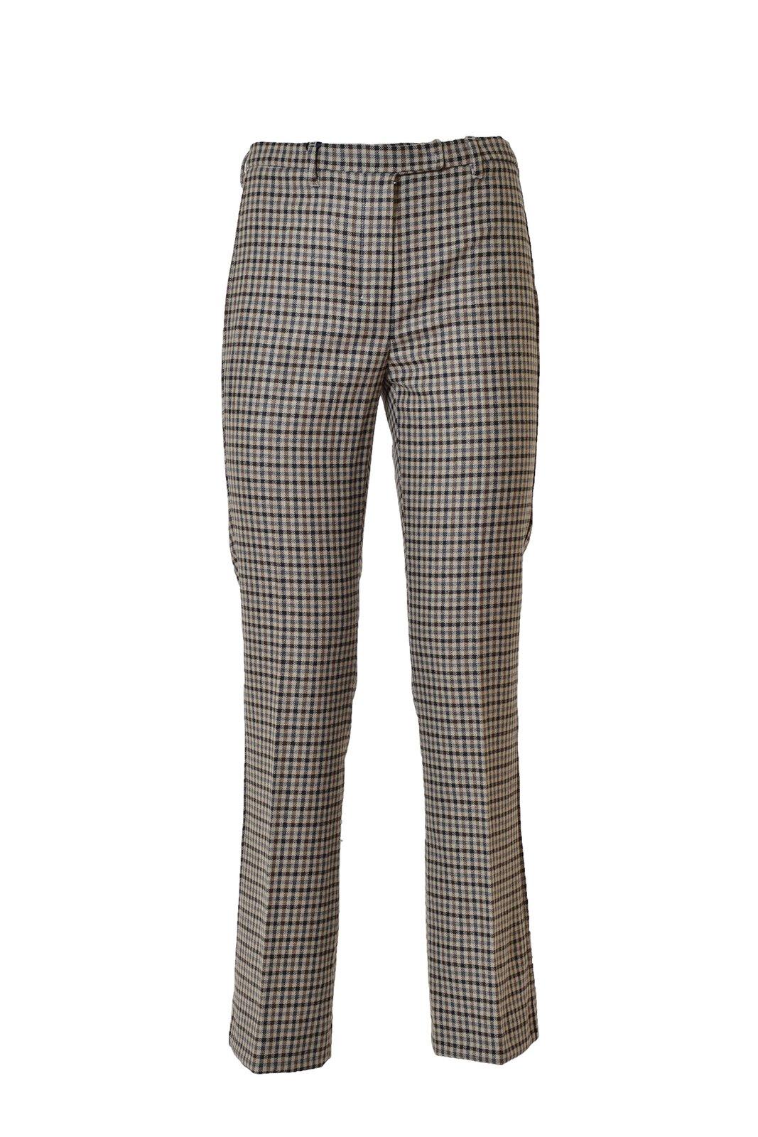 'S Max Mara Gingham Pattern Flared Trousers