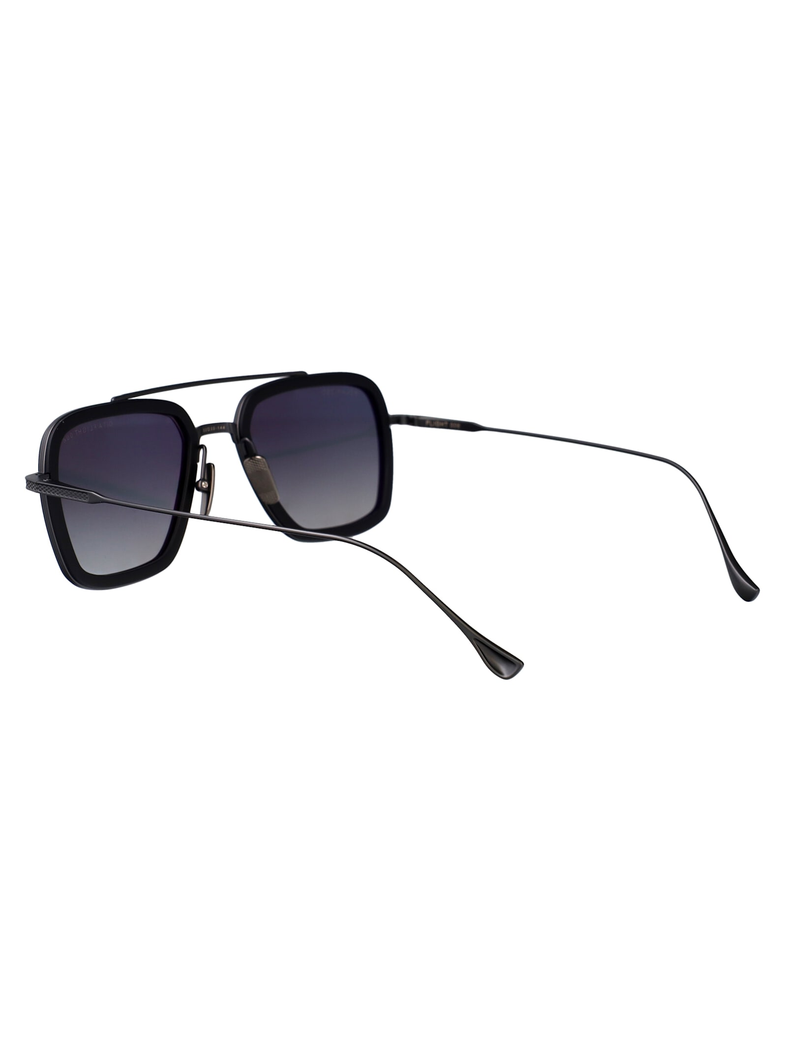 Dita Sunglasses In Black Iron - Matte Black W/ Black To Clear Gradient Polarized
