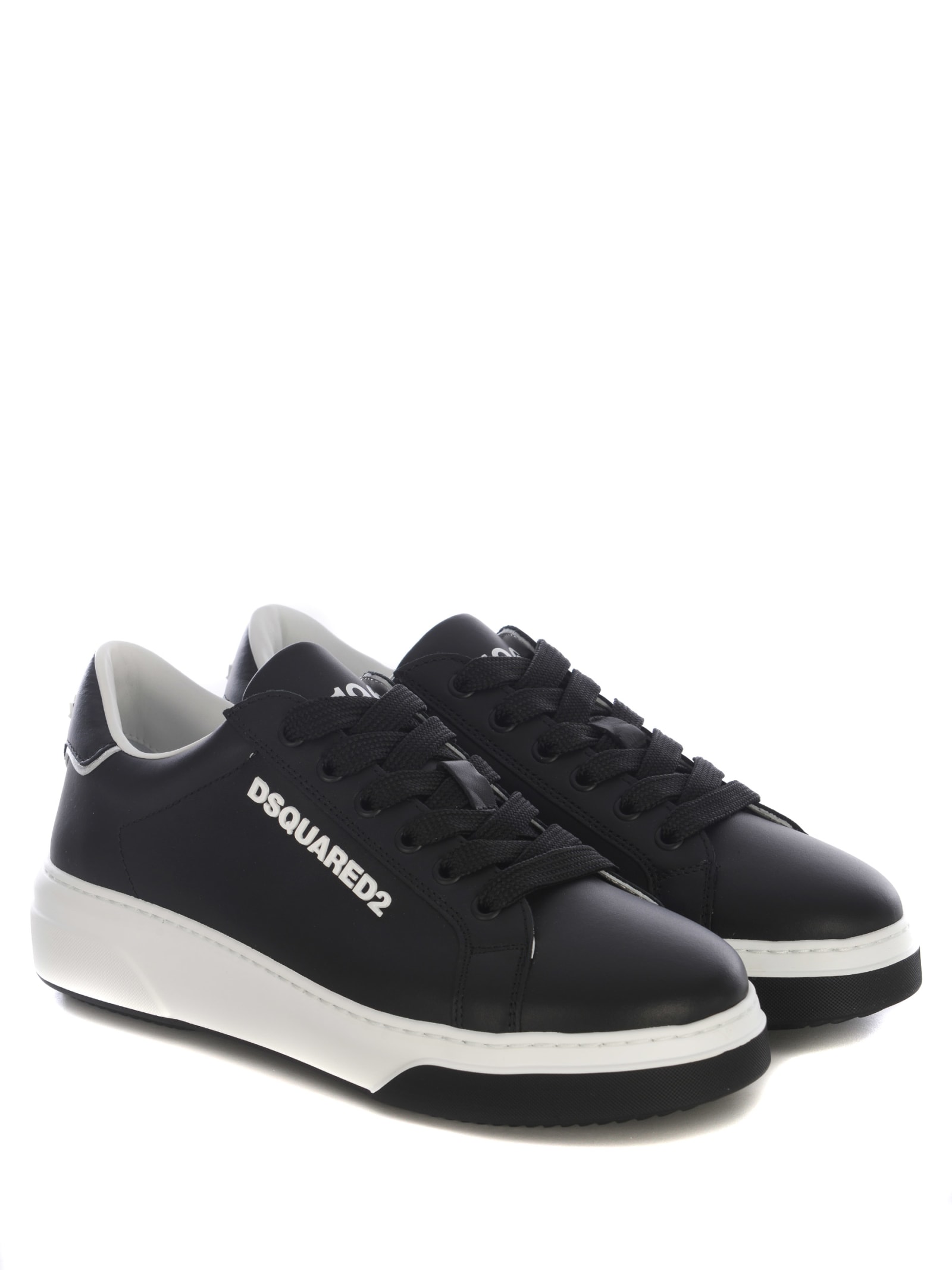 Shop Dsquared2 Sneakers  1964 Made Of Leather In Nero