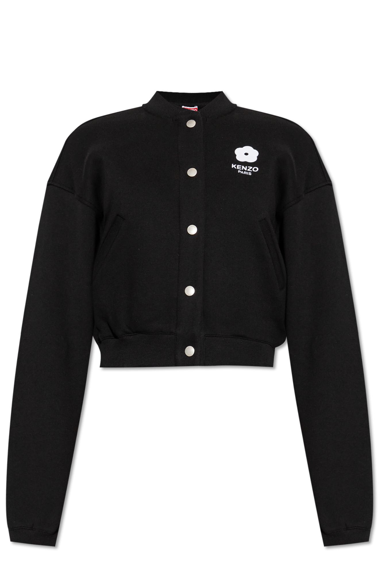 Shop Kenzo Snap-button Sweatshirt In Nero