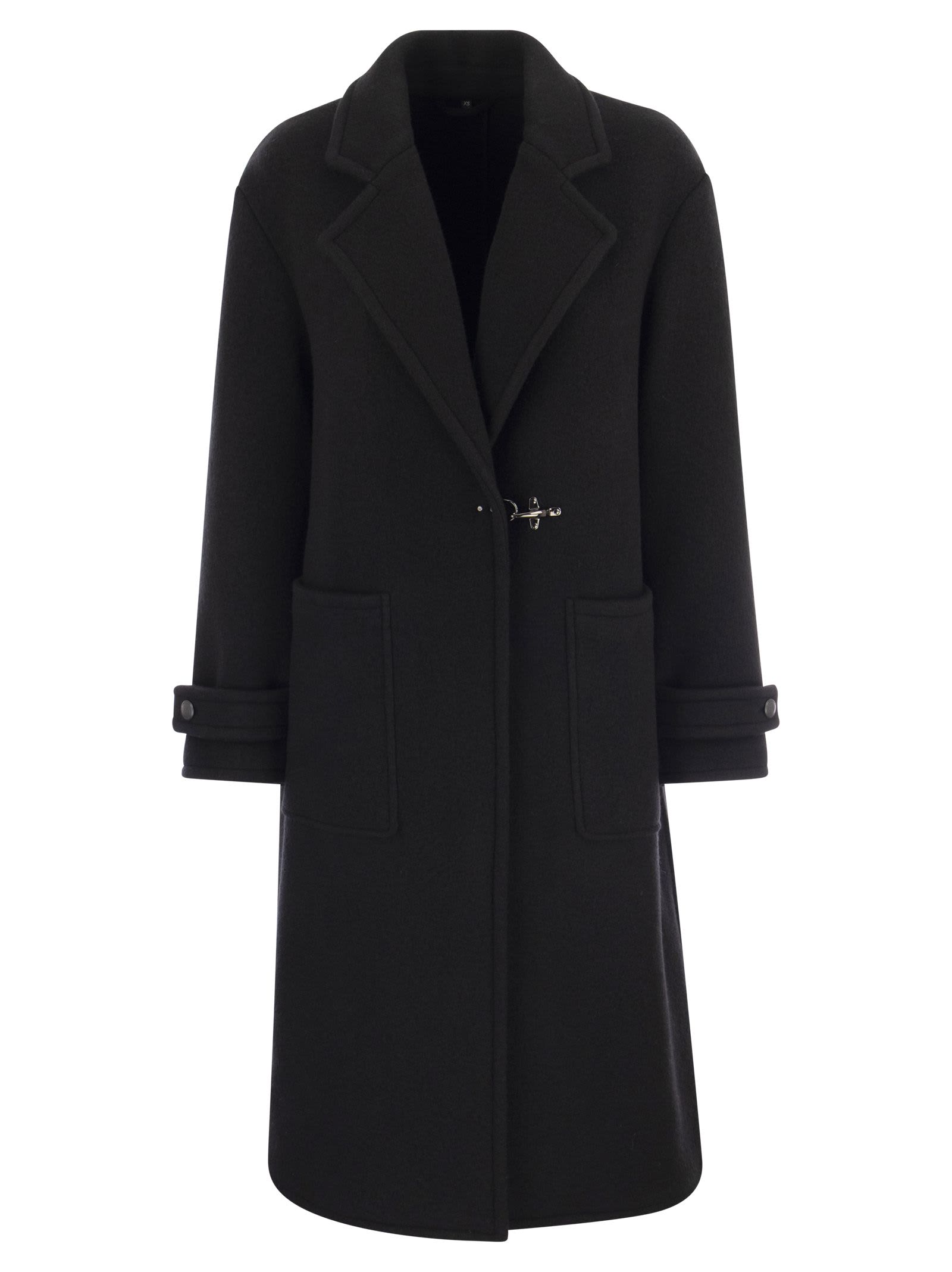 Wool Coat With Hook Fay