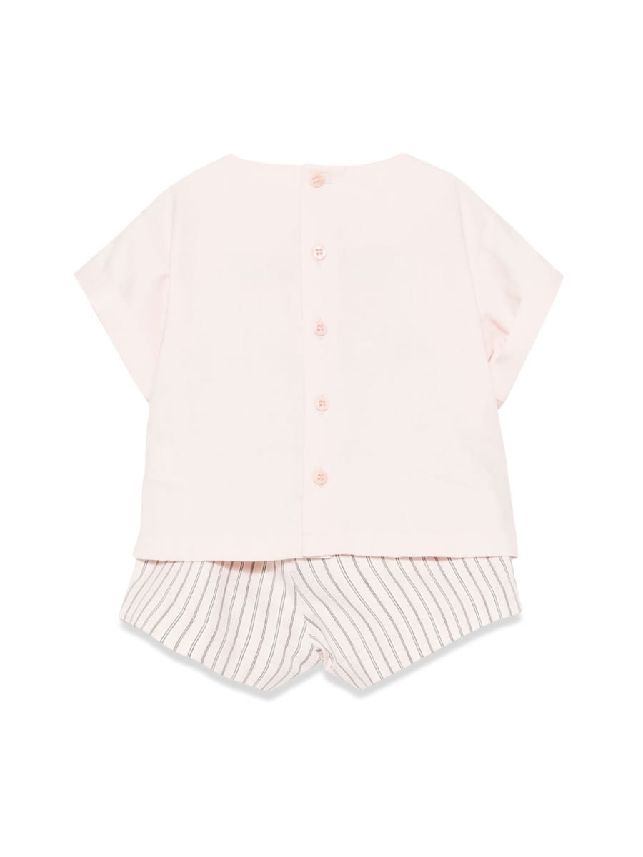 Il Gufo Two-piece Frappe Suit In Pink