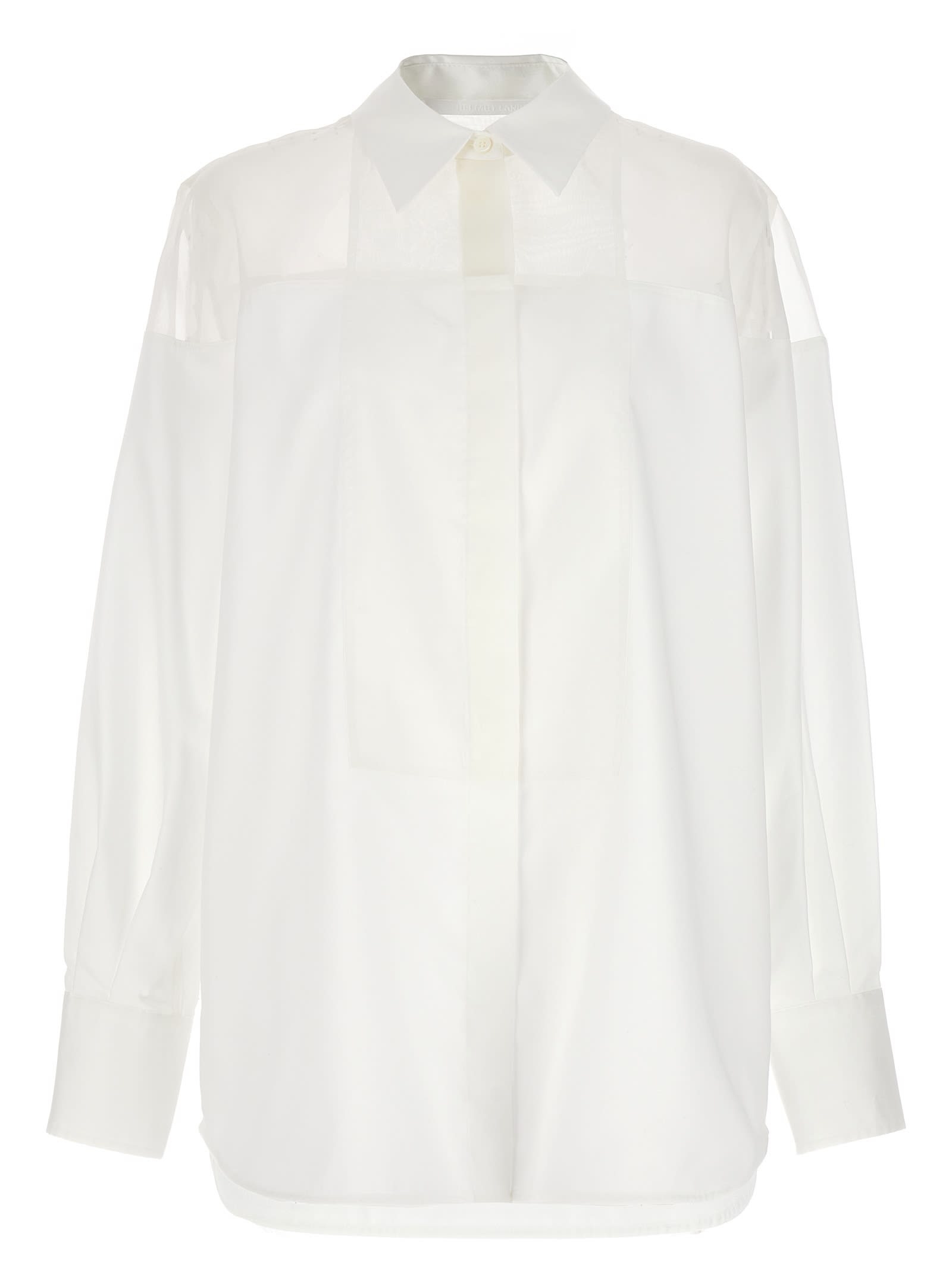 Shop Helmut Lang Tuxedo Shirt In White