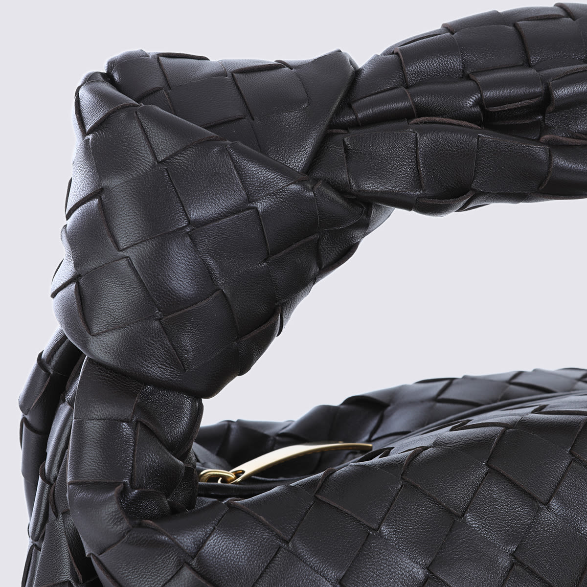 Bottega Veneta Dark Brown Leather Jodie Shoulder Bag In Brown