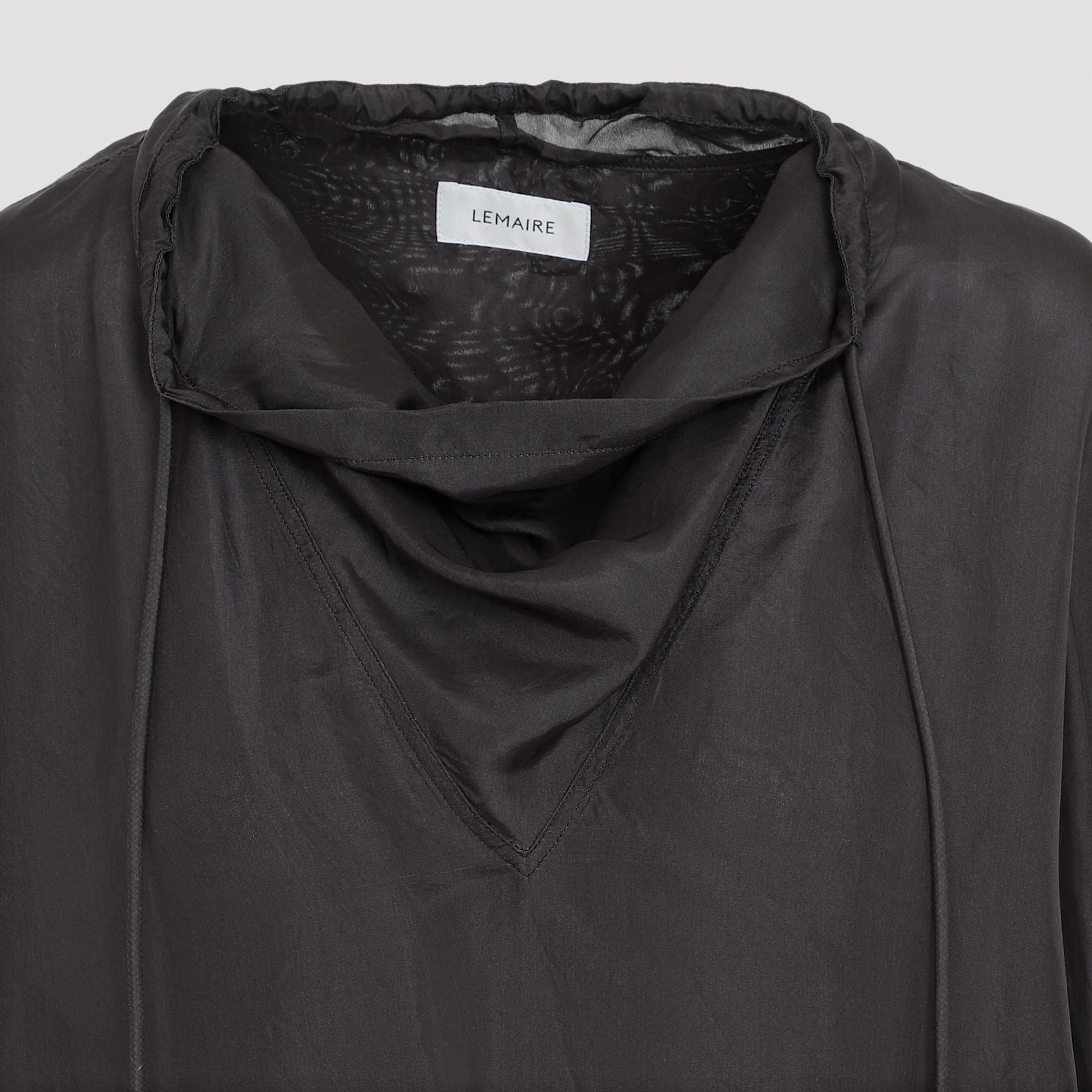 Shop Lemaire Shawl Collar Top In Espresso