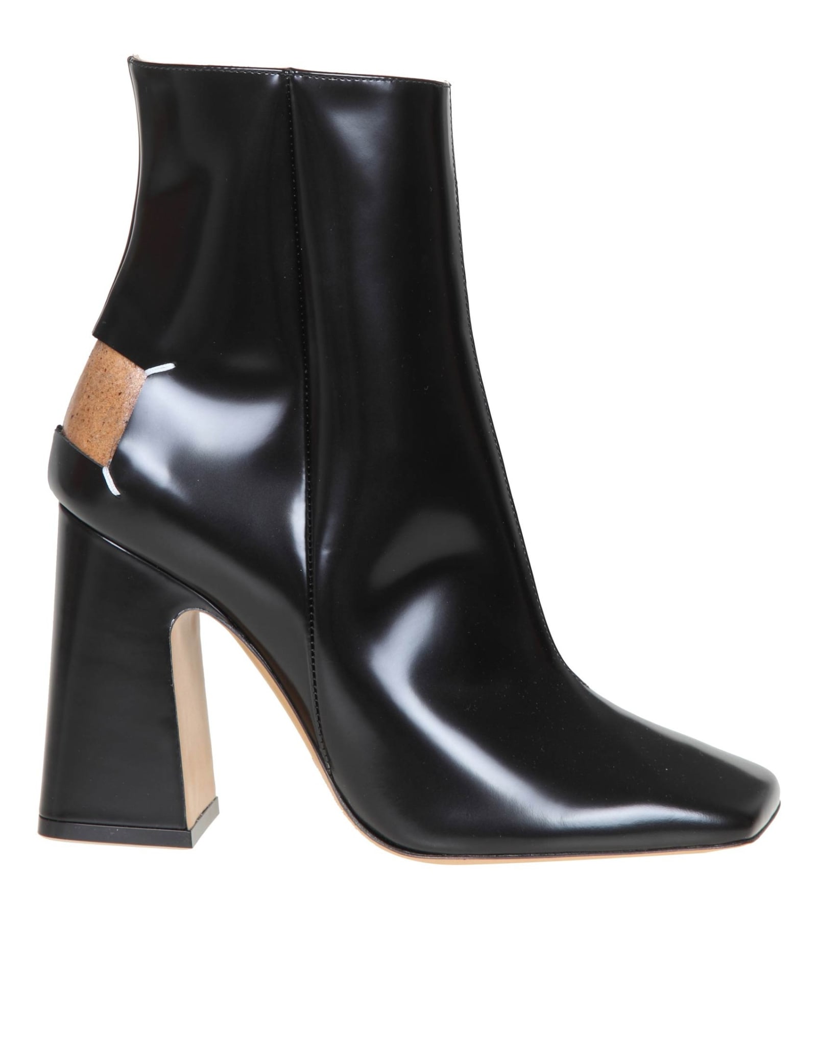 Maison Margiela Black Leather Ankle Boot