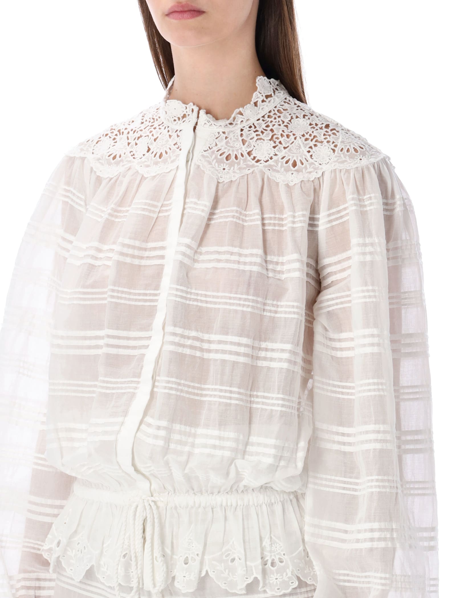Isabel Marant Étoile Polly Embroidered Blouse In White
