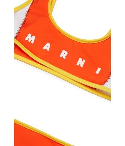 Shop Marni Costume Con Logo In Orange