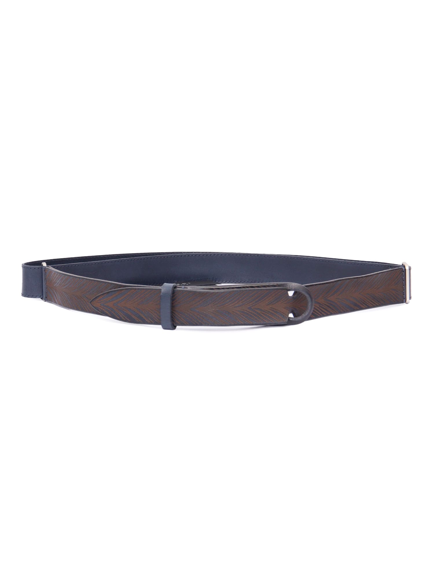 Orciani Patterned Belt In Gray