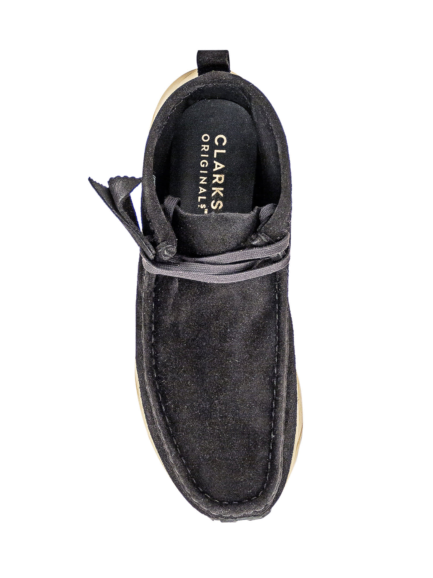 Shop Clarks Wallabee Boots In Black