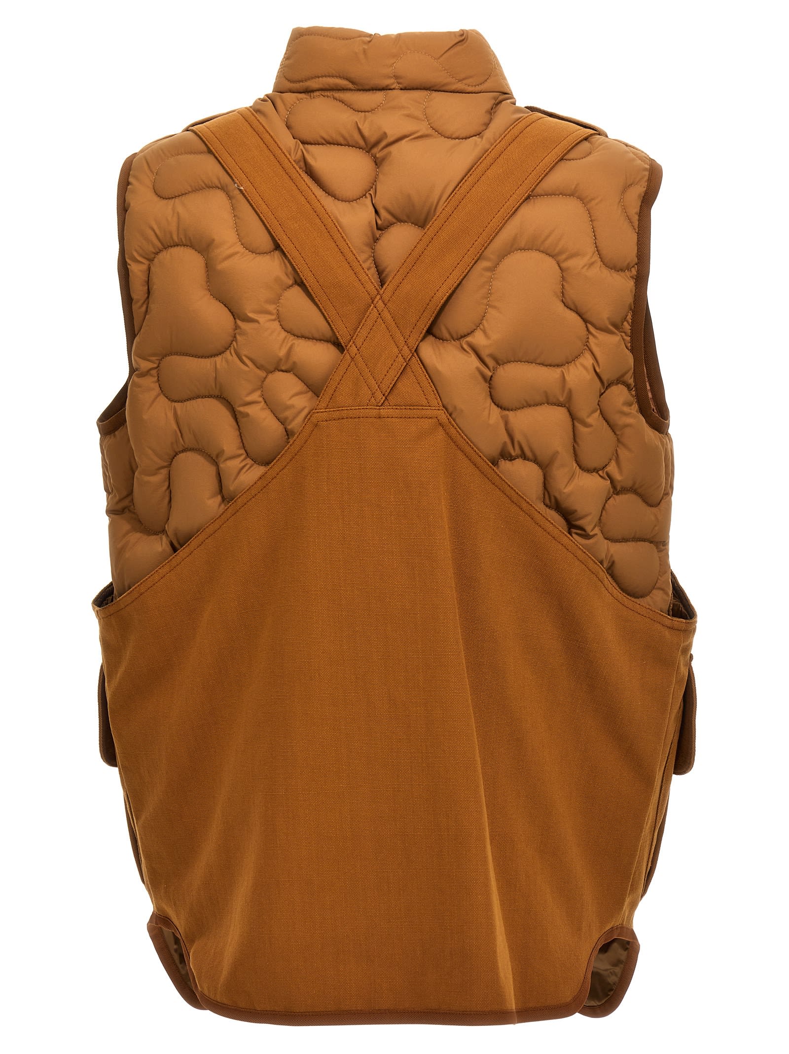 Shop Moncler Genius X Salehe Bembury Sierpinki Vest In Brown