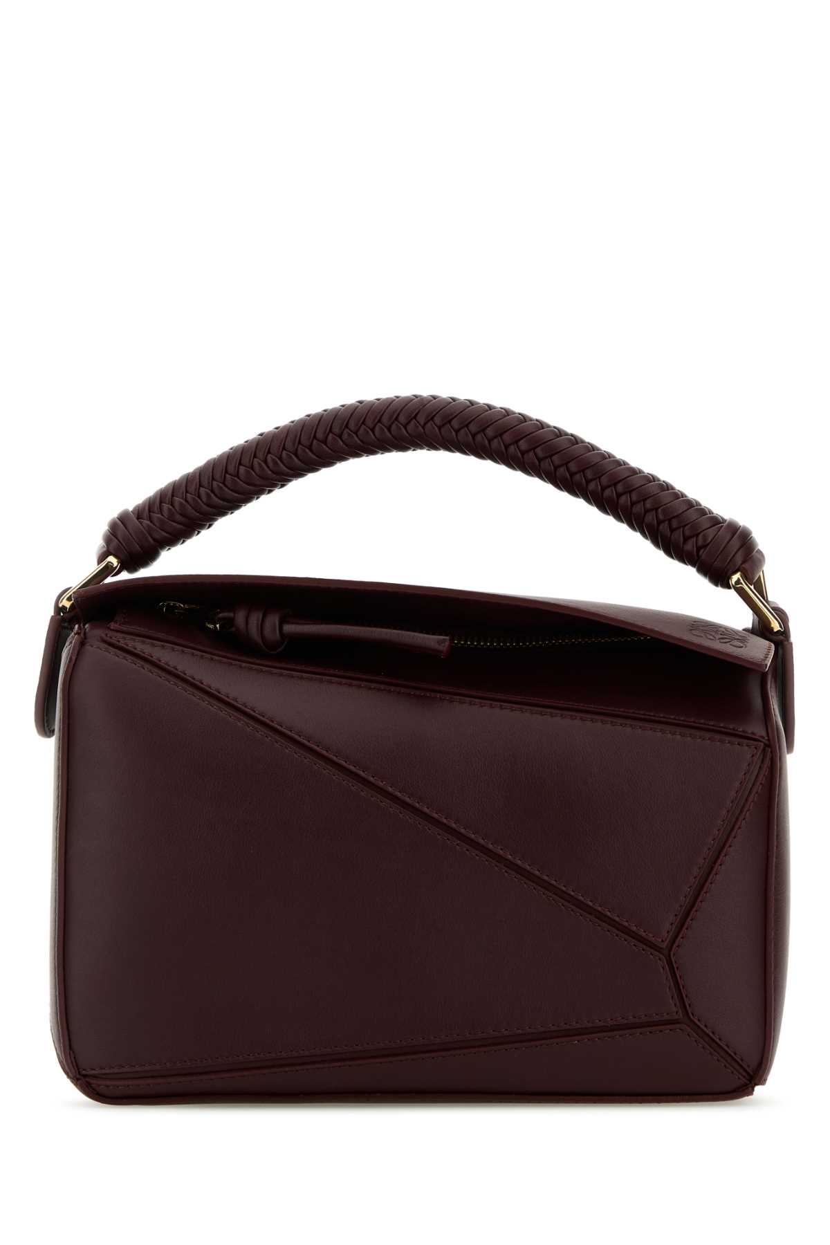 Grape Leather Small Puzzle Handbag